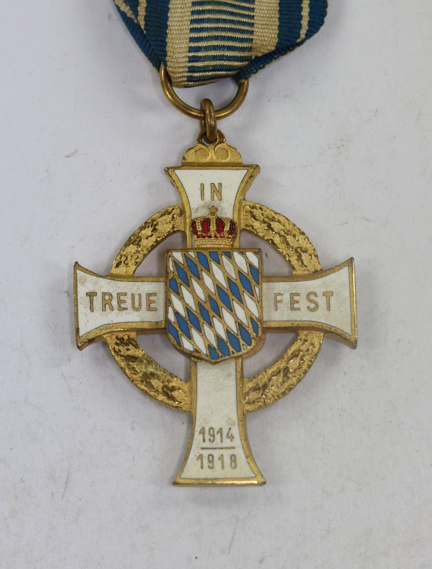 Bayern, Bayr. Kriegs Erinn. Kreuz - In Treue Fest 1914 1918 – Bild 1