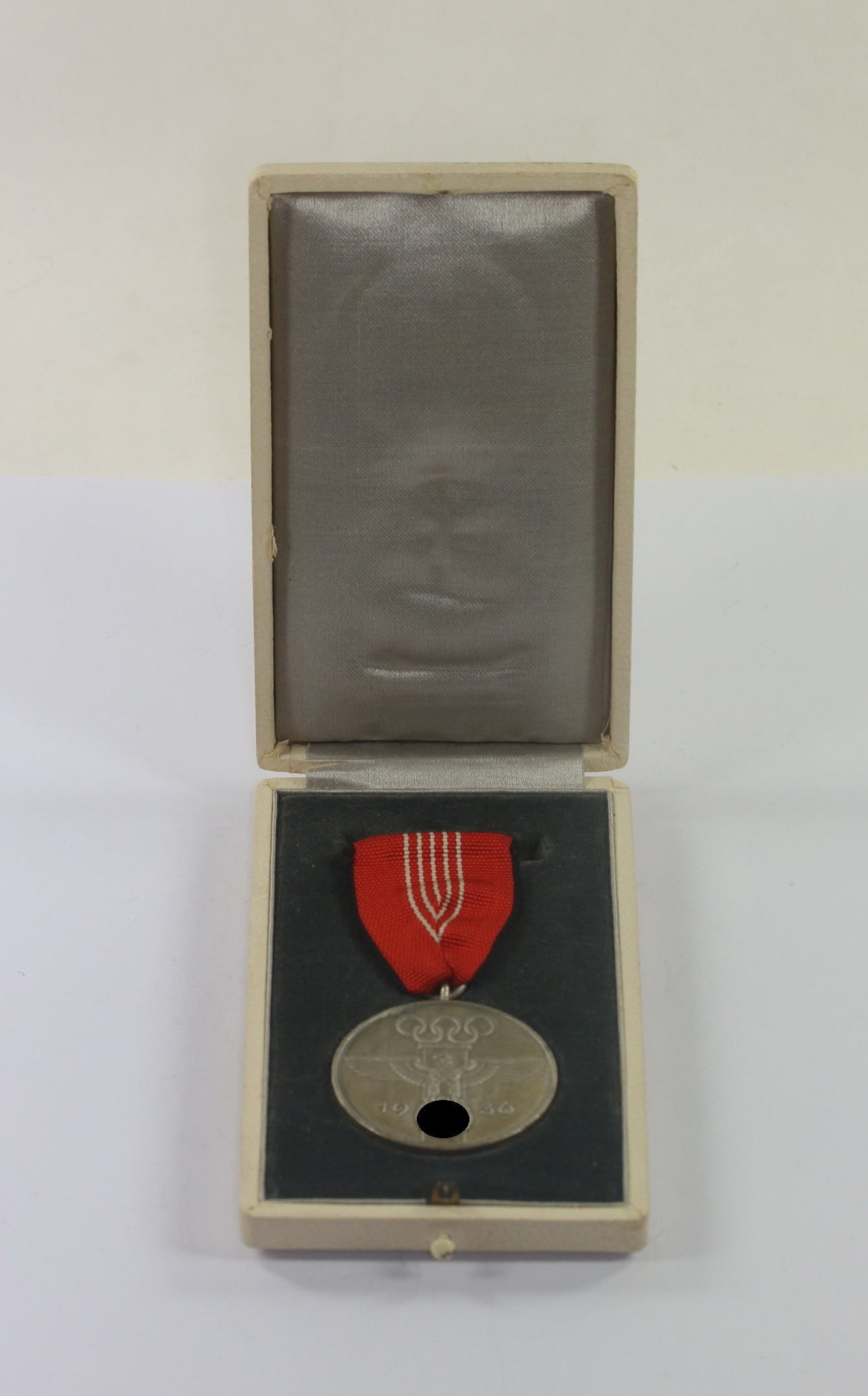  Deutsche Olympia-Erinnerungsmedaille 1936, im Etui - Für verdienstvolle Mitarbeit bei den Olympischen Spielen 1936 – Bild 1