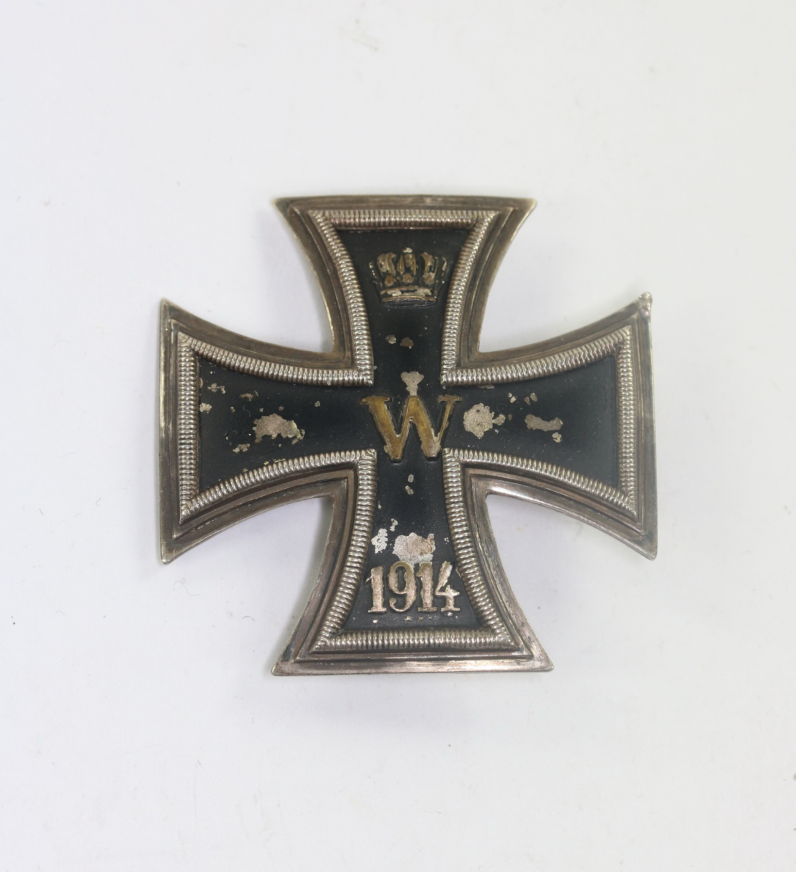 Eisernes Kreuz 1. Klasse 1914, 800 Silber, nicht magnetisch (!), B.H. Mayer, Pforzheim – Bild 1