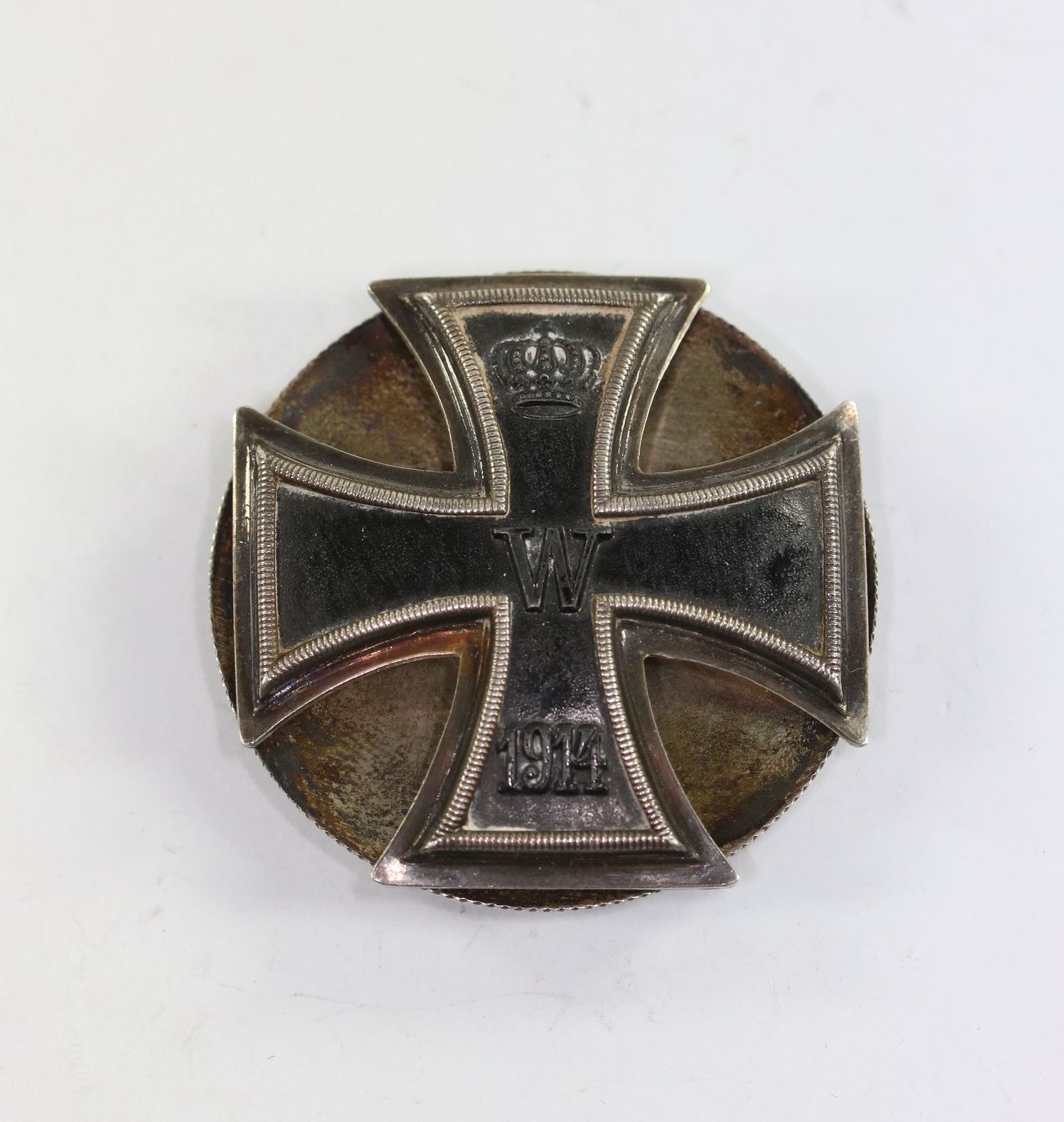 Eisernes Kreuz 1. Klasse 1914, Hst. Hansen 800, an Schraubscheibe – Bild 1