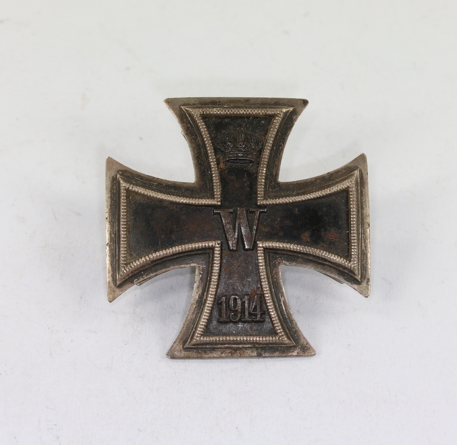 Eisernes Kreuz 1. Klasse 1914, Meybauer, Silber an Scheibe und Mutter – Bild 1