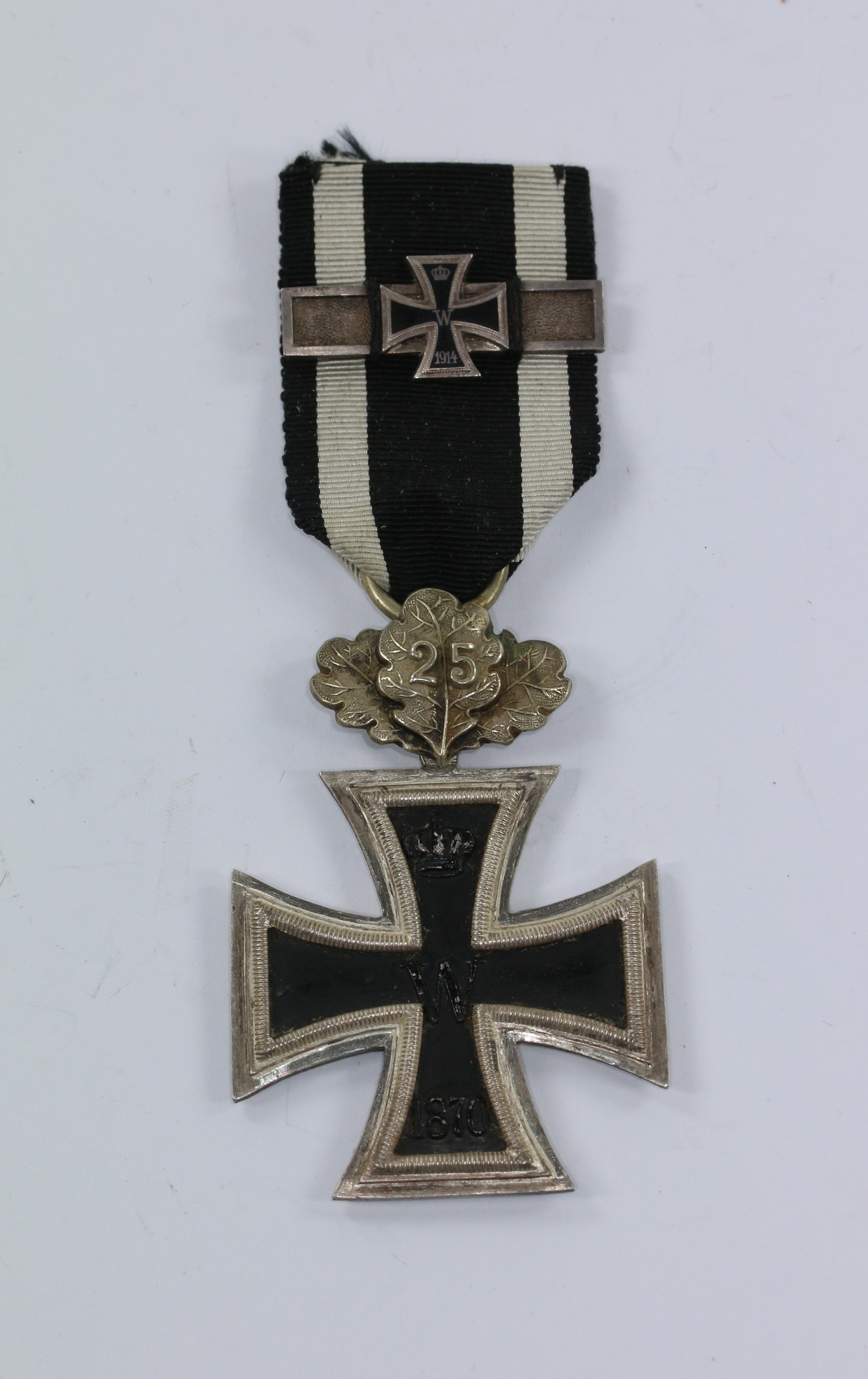 Eisernes Kreuz 2. Klasse 1870, mit Jubiläumseichenlaub und Wiederholungsspange 1914, Steinhauer & Lück – Bild 1