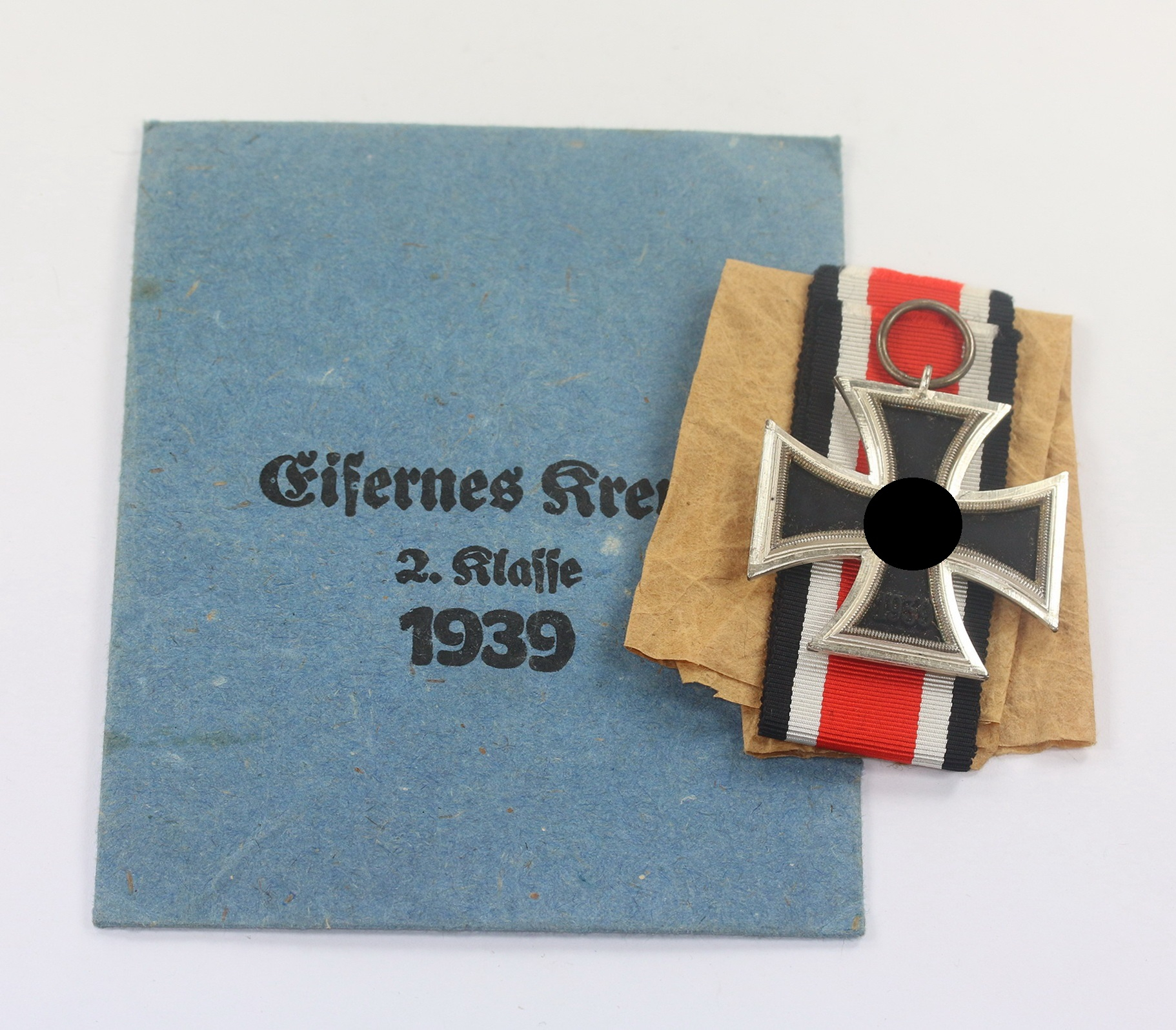  Eisernes Kreuz 2. Klasse 1939, Friedrich Keller, Oberstein, in Verleihungstüte Friedrich Keller,Oberstein – Bild 1