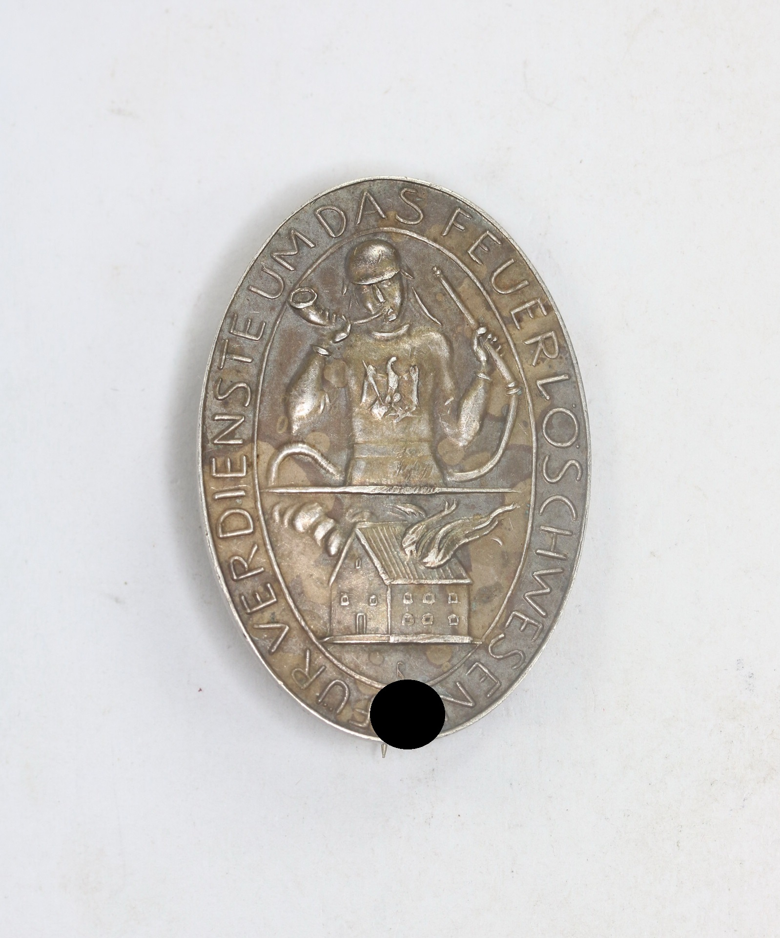  Erinnerungszeichen Verdienste um das Feuerlöschwesen 1934, Silber 900 Fein Preuss. Staatsmünze – Bild 1