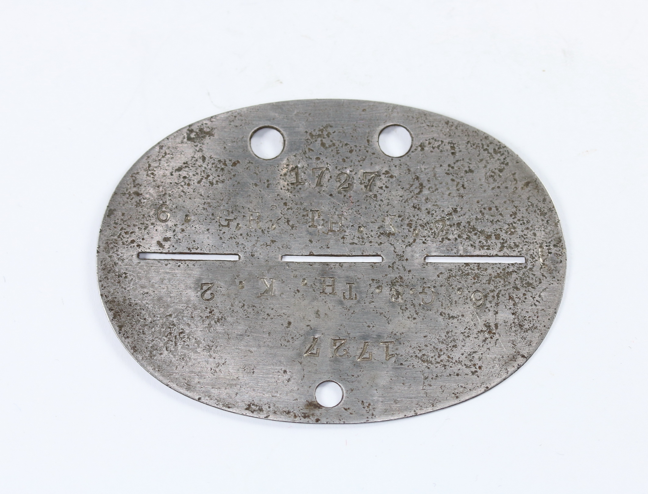 erkennungsmarke_6 Erkennungsmarke, Grenadier Regiment Th. Körner 2 – Bild 1