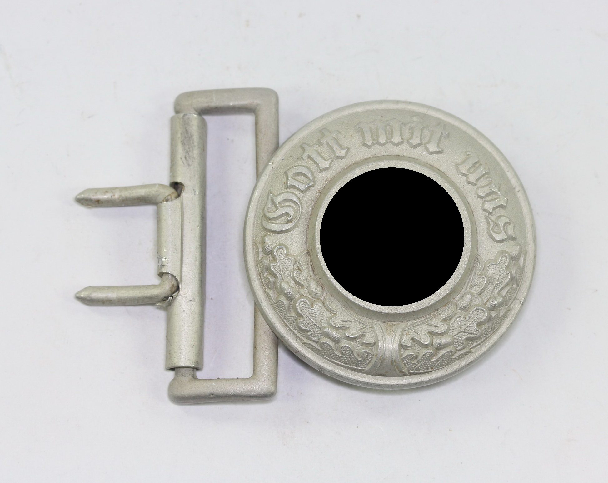 feldbindenschloss_f_r_polizei_f_hrer_hst Feldbindenschloss für Polizei Führer, Hst. A DRGM 37 - Gott mit Uns – Bild 1