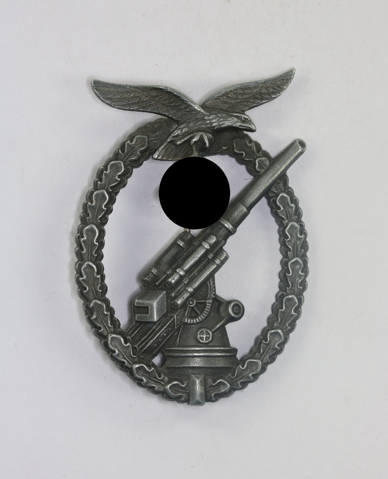  Flak Kampfabzeichen der Luftwaffe, Ball Hinge (Kugel Bock), Buntmetall – Bild 1