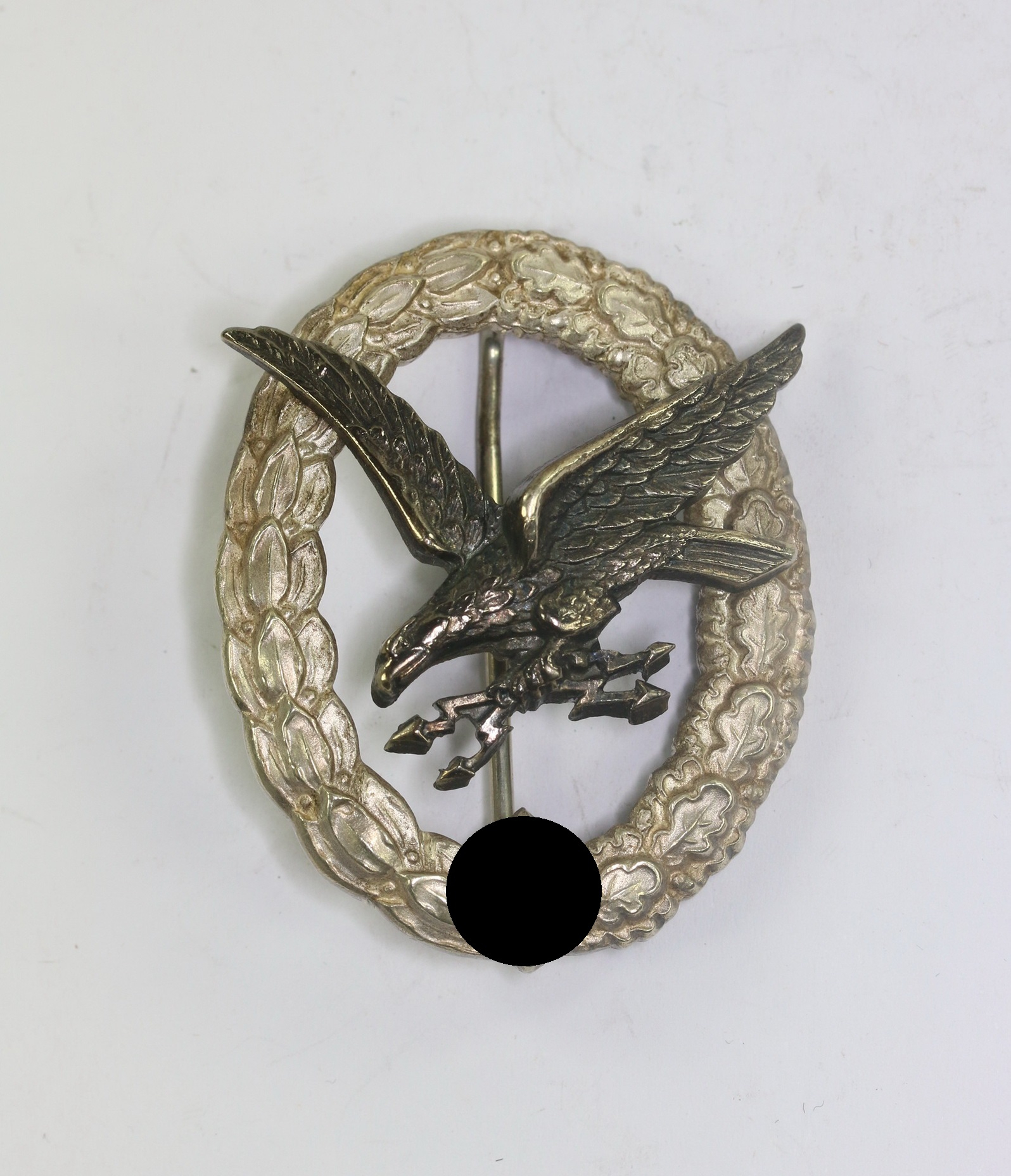 Fliegerschützenabzeichen mit Blitzbündel, Assmann & Sohn, Lüdenscheid (Buntmetall) – Bild 1