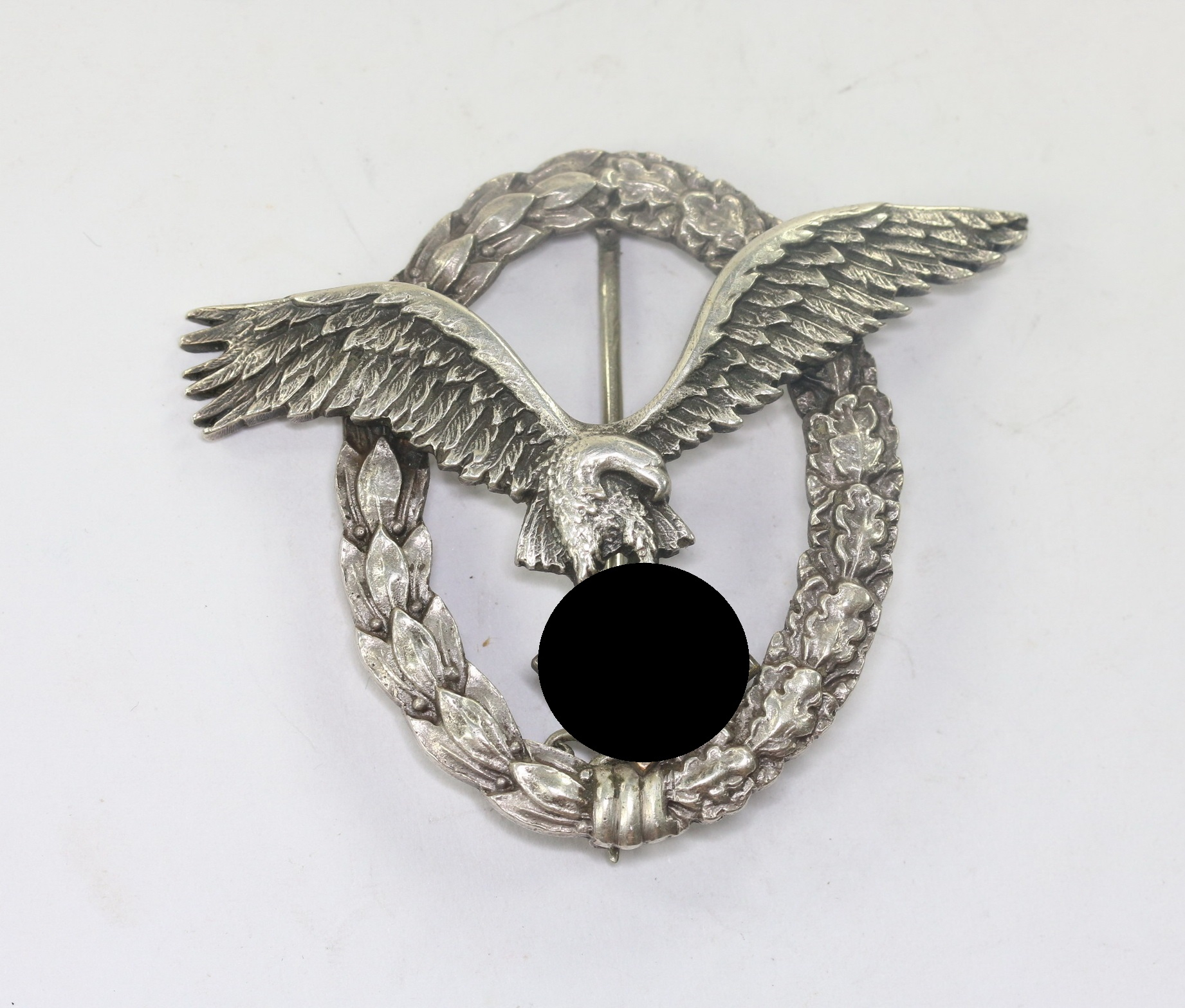 Flugzeugführerabzeichen der Luftwaffe, Hst. C.E. Juncker Berlin SW Silber 800 – Bild 1