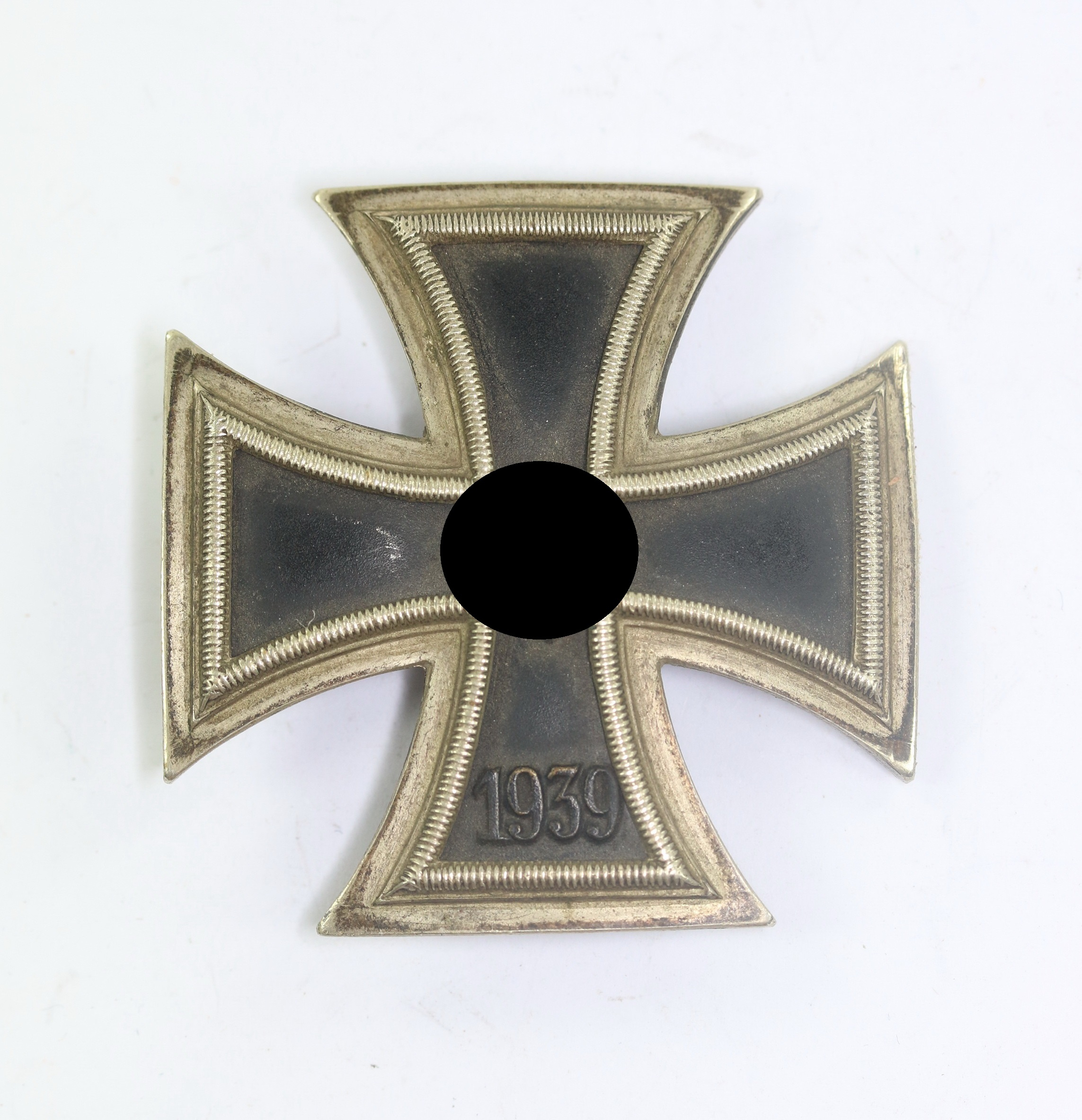 Frühes Eisernes Kreuz 1. Klasse 1939, an Schraube und Scheibe, C.E, Juncker, Berlin, nicht magnetisch – Bild 1