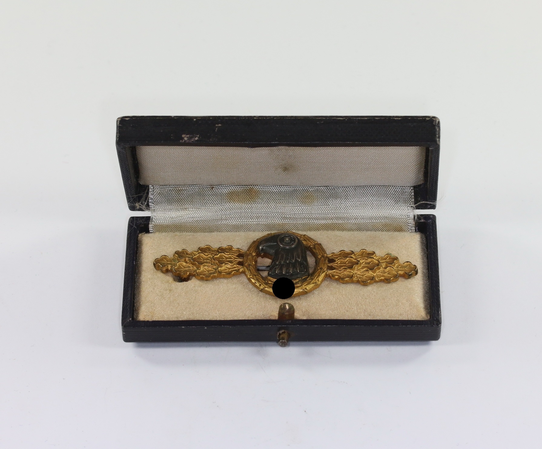 frontflugspange_f_r_aufkl_rer_in_gold_hst Frontflugspange für Aufklärer in Gold, Hst. C.E. Juncker Berlin SW, im Etui – Bild 1