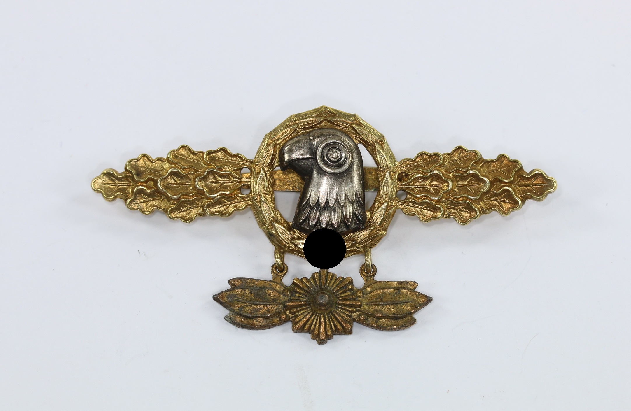 frontflugspange_f_r_aufkl_rer_in_gold_mit_stern_anh_nger_1__1 Frontflugspange für Aufklärer in Gold, mit Stern Anhänger – Bild 1