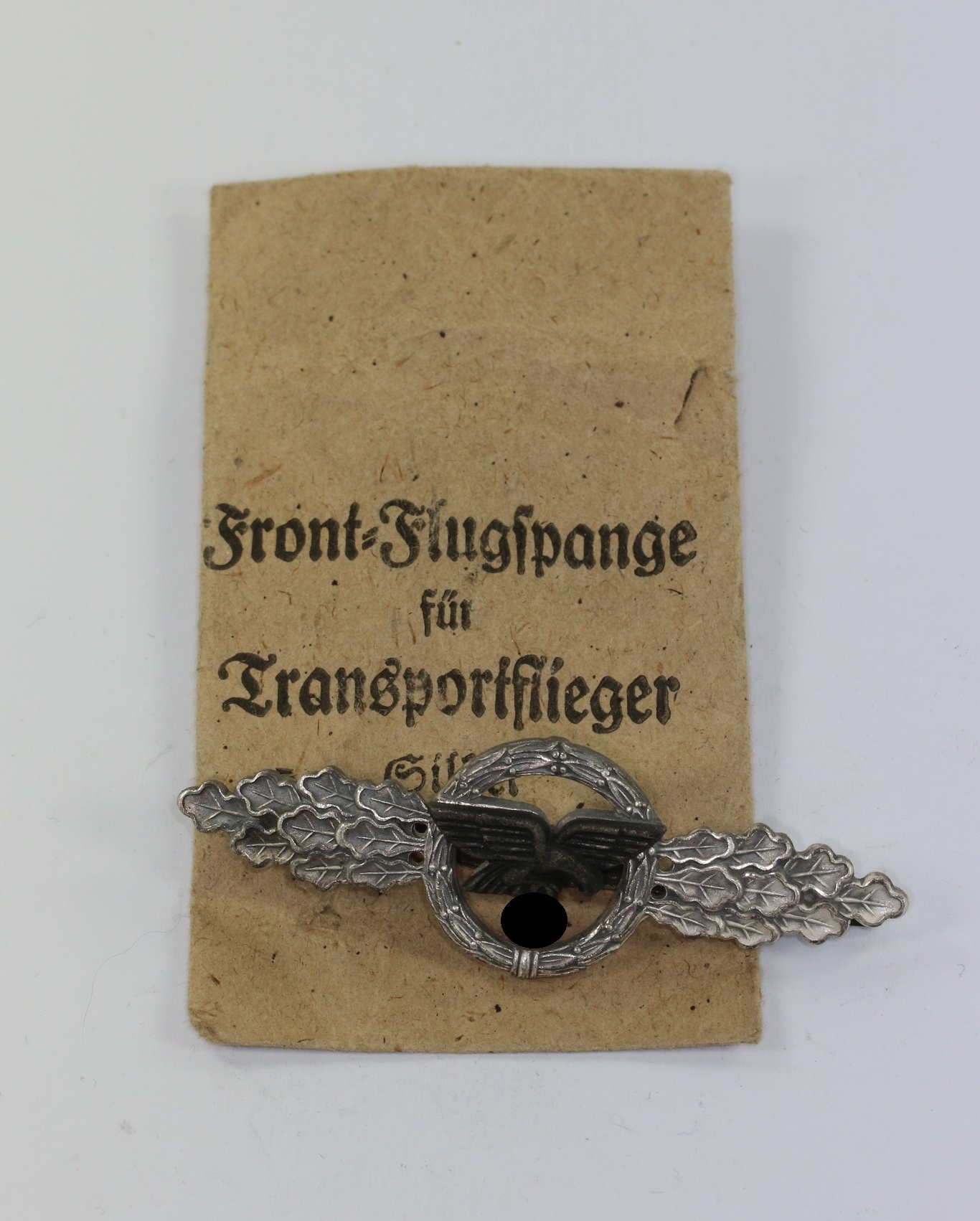 Frontflugspange für Transportflieger in Silber, in Verleihungstüte (!) Friedrich Orth – Bild 1
