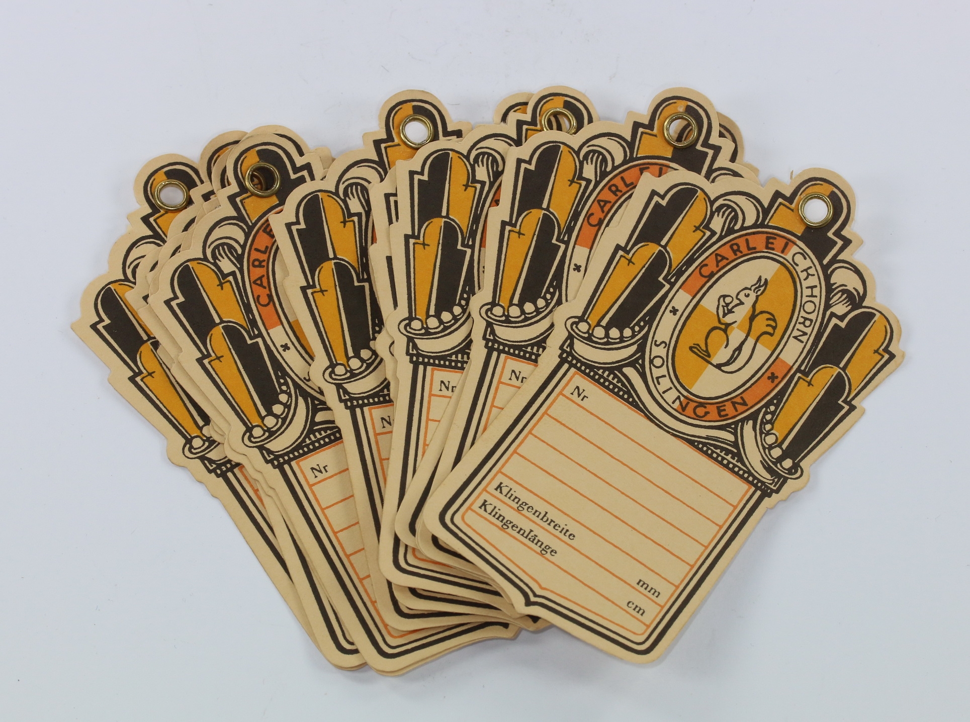 Herstelleretikett für Blankwaffen von Carl Eickhorn Solingen – Bild 1