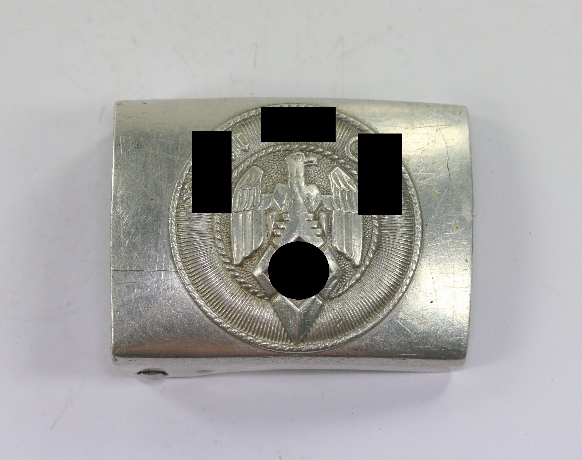 Hitlerjugend (HJ), Koppelschloss, Hst. RZM M4 / 39, Variante (!) Patent-Hakenfang – Bild 1