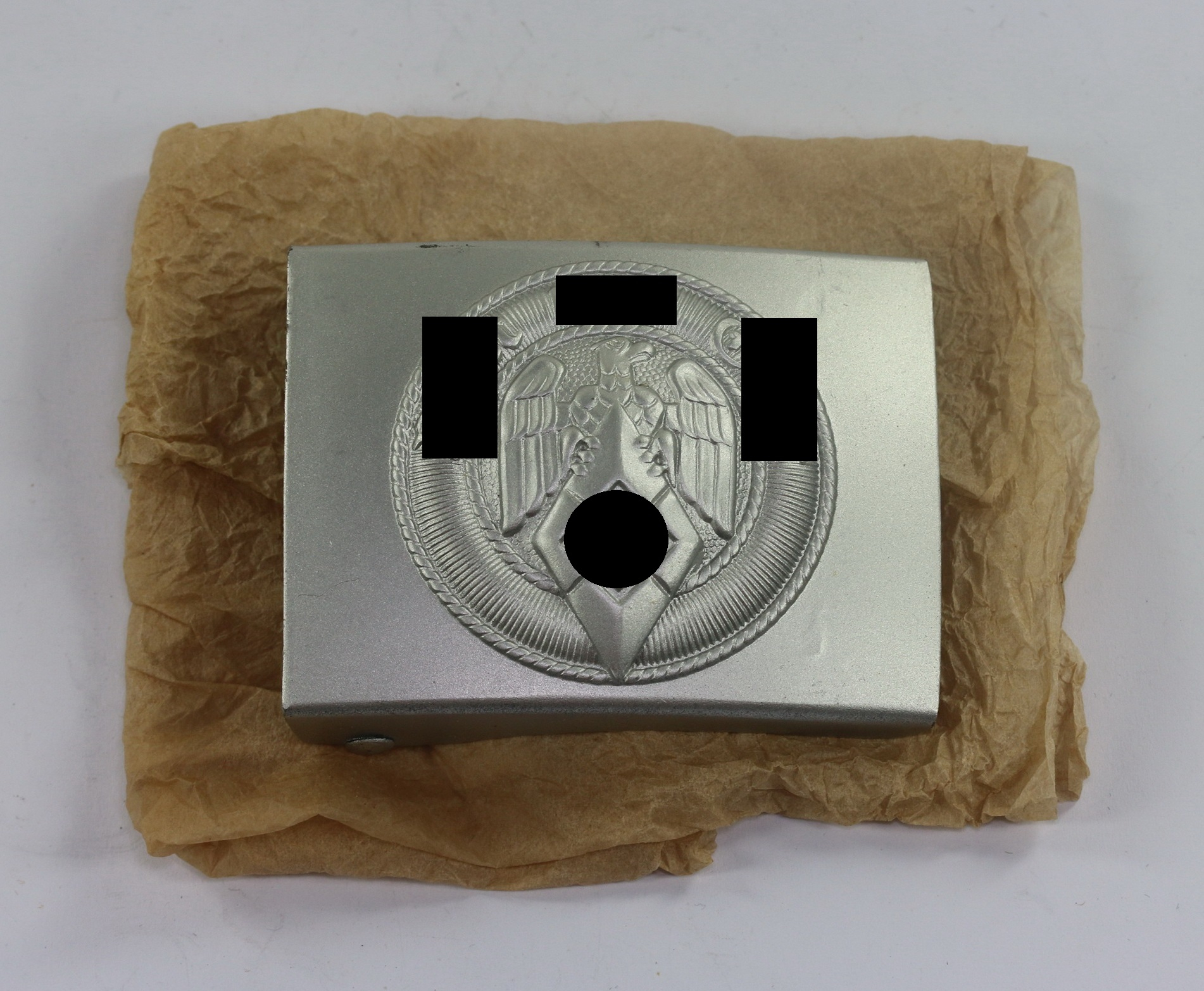 Hitlerjugend (HJ), Koppelschloss, Hst. RZM M4 / 46, mit Etikette – Bild 1