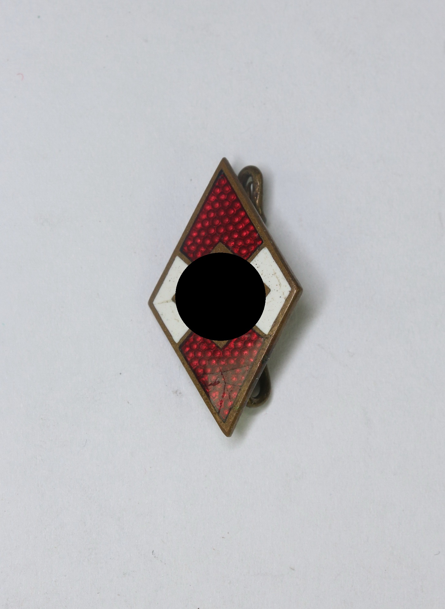 Hitlerjugend (HJ), Mitgliedsabzeichen/Raute, Hst. RZM M1/137 (Richard Simm & Söhne, Gablonz) – Bild 1