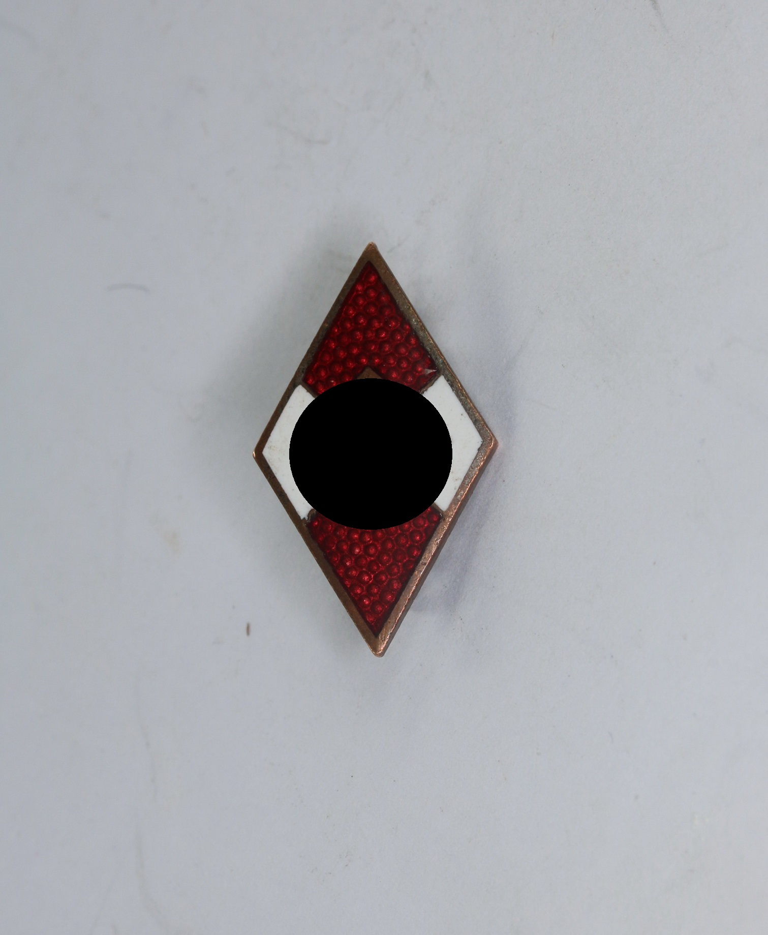 Hitlerjugend (HJ), Mitgliedsabzeichen/Raute, Hst. RZM M1/66 (Fritz Kohm, Pforzheim) – Bild 1