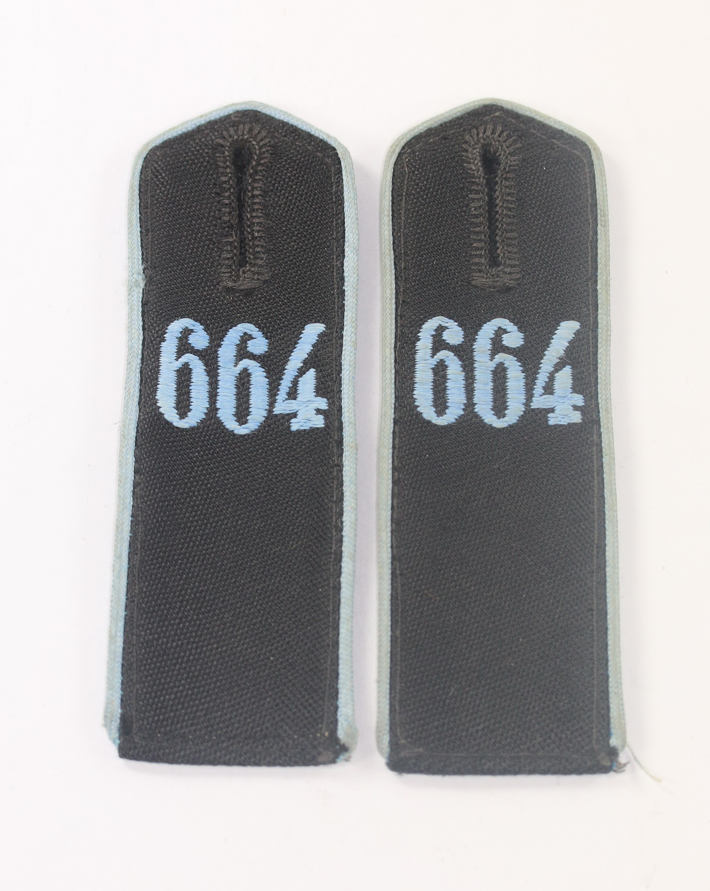 Hitlerjugend (HJ), Paar Schulterklappen HJ-Marine, Bann 447 (Wolfenbüttel), mit RZM Etikette – Bild 1