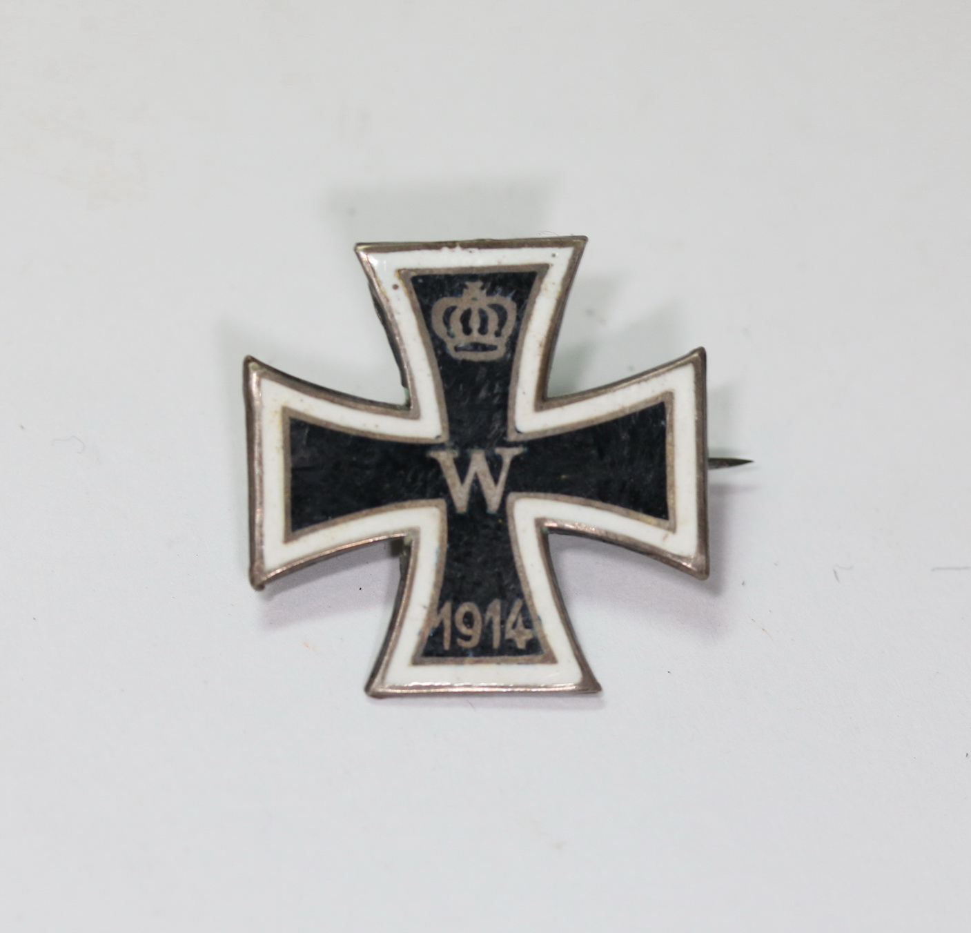 img_7257_bildgr_e_ndern Miniatur Eisernes Kreuz 1. Klasse 1914, Silber (800), emailliert – Bild 1