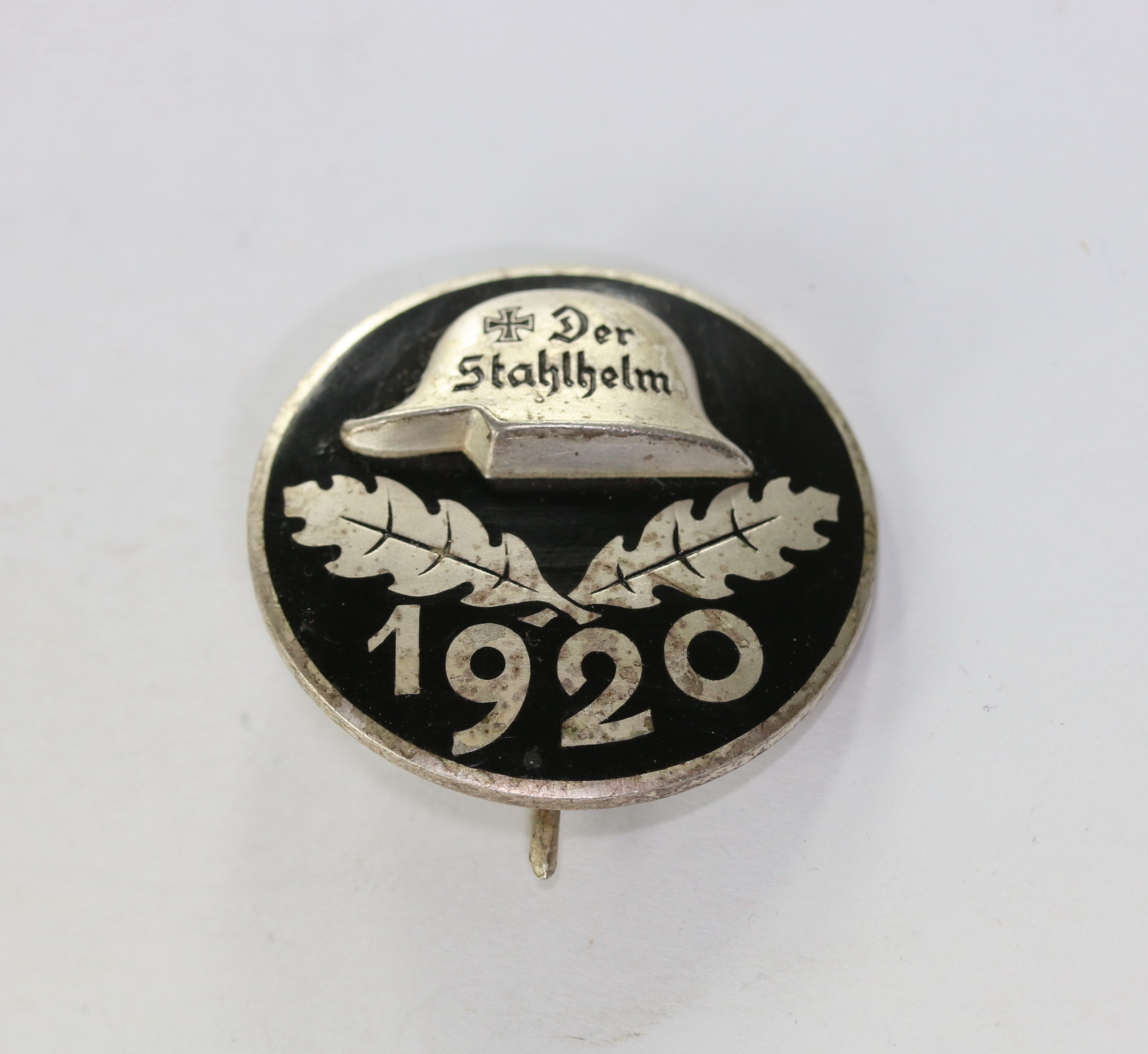 img_9319_bildgr_e_ndern_3 Stahlhelmbund, Diensteintrittsabzeichen 1920, große Ausführung (!), Silber – Bild 1