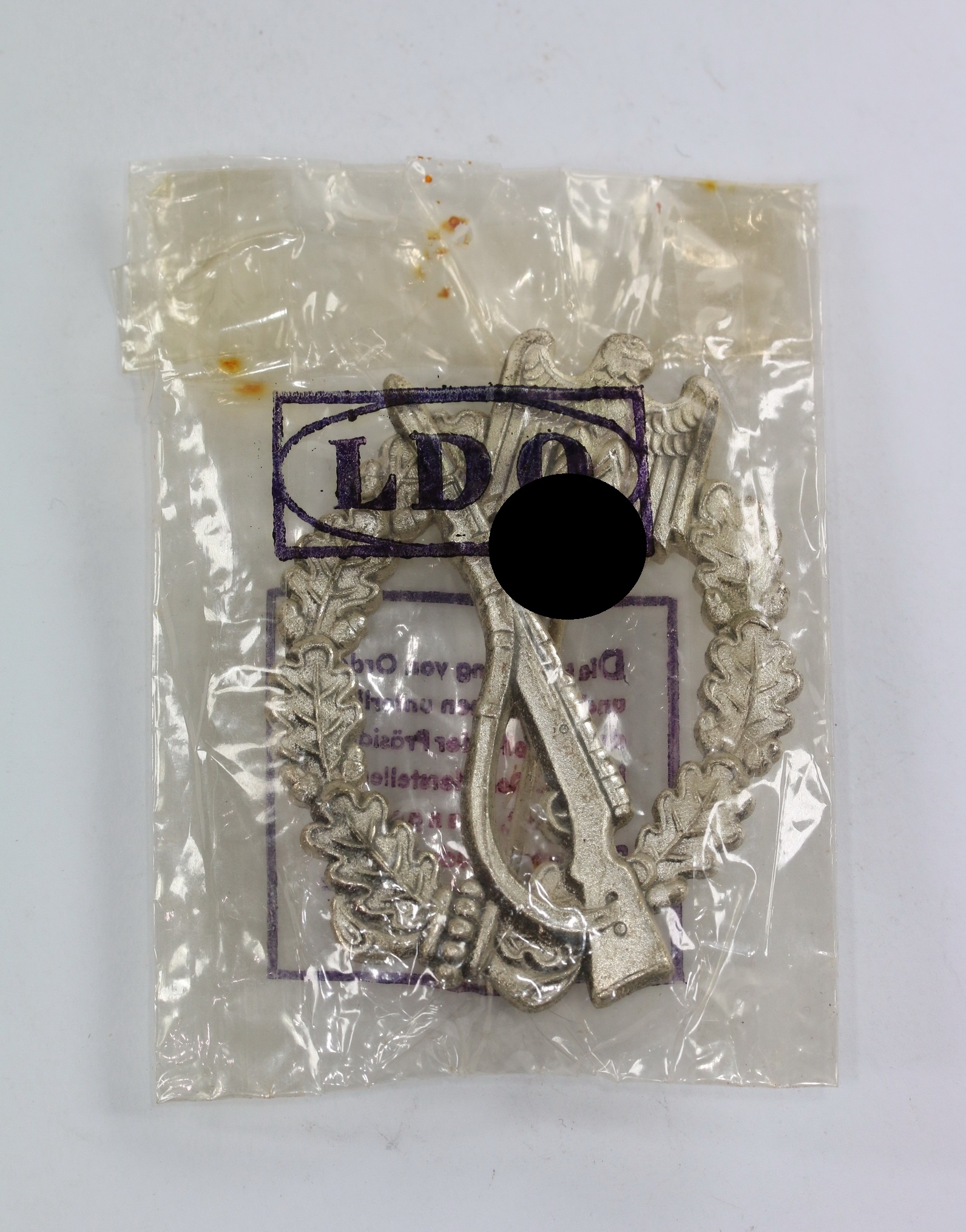 Infanterie Sturmabzeichen in Silber, Funcke & Brünighaus, in LDO Cellophan  – Bild 1