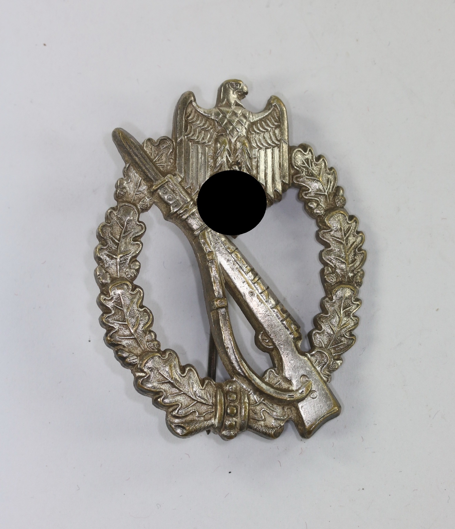  Infanterie Sturmabzeichen in Silber, Hst. W, Buntmetall, massiv (!) – Bild 1