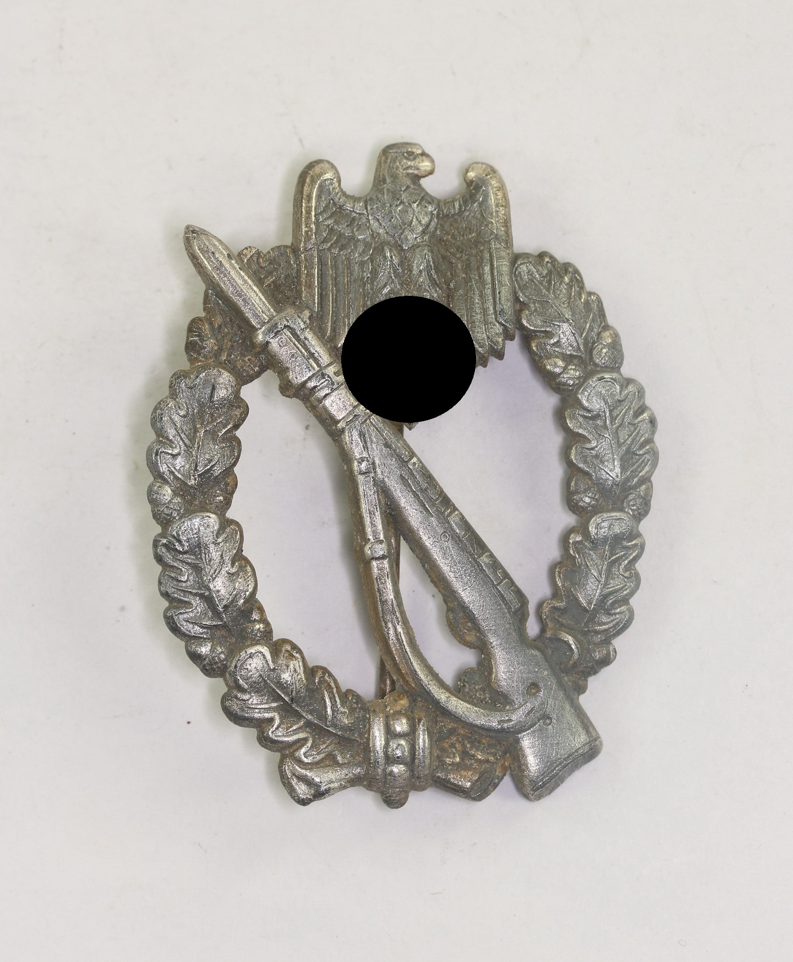Infanterie Sturmabzeichen in Silber, Otto Schickle, Pforzheim, Variante (!), (Zink) – Bild 1
