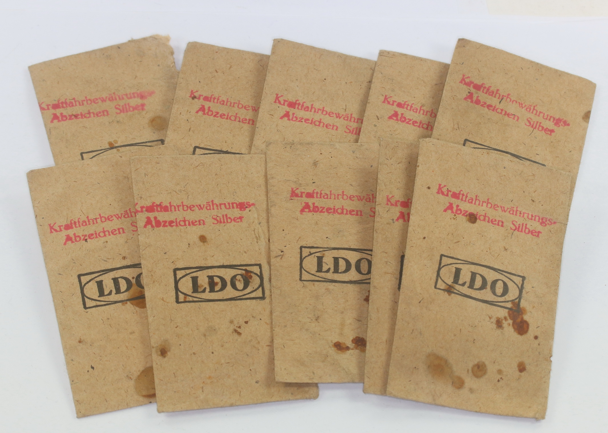Kraftfahrerbewährungsabzeichen in Silber, in LDO Verkaufstüte, Hortfund (!) – Bild 1