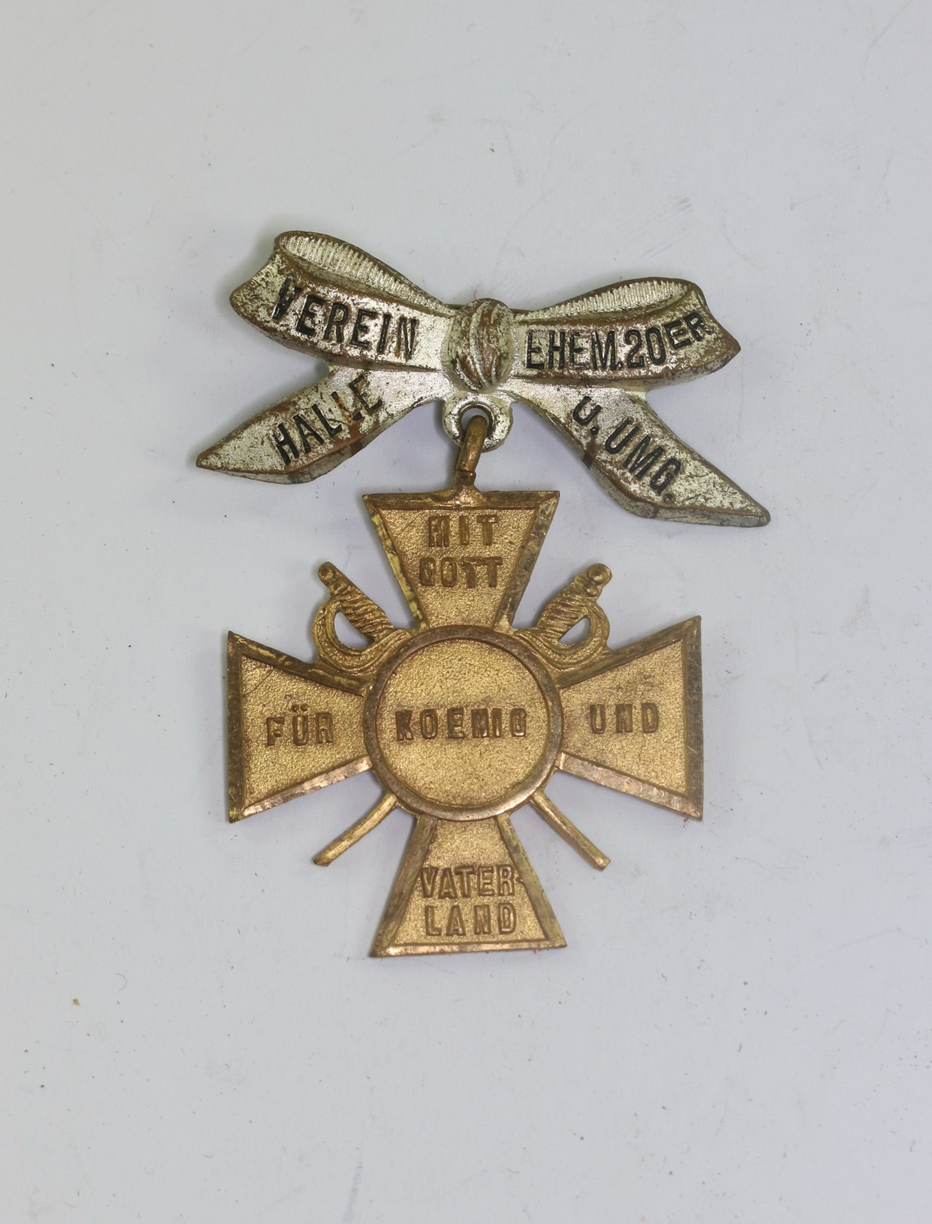 Kriegerverein, Verein ehem. 20er Halle u. Umg. - Mit Gott für Koenig und Vaterland – Bild 1