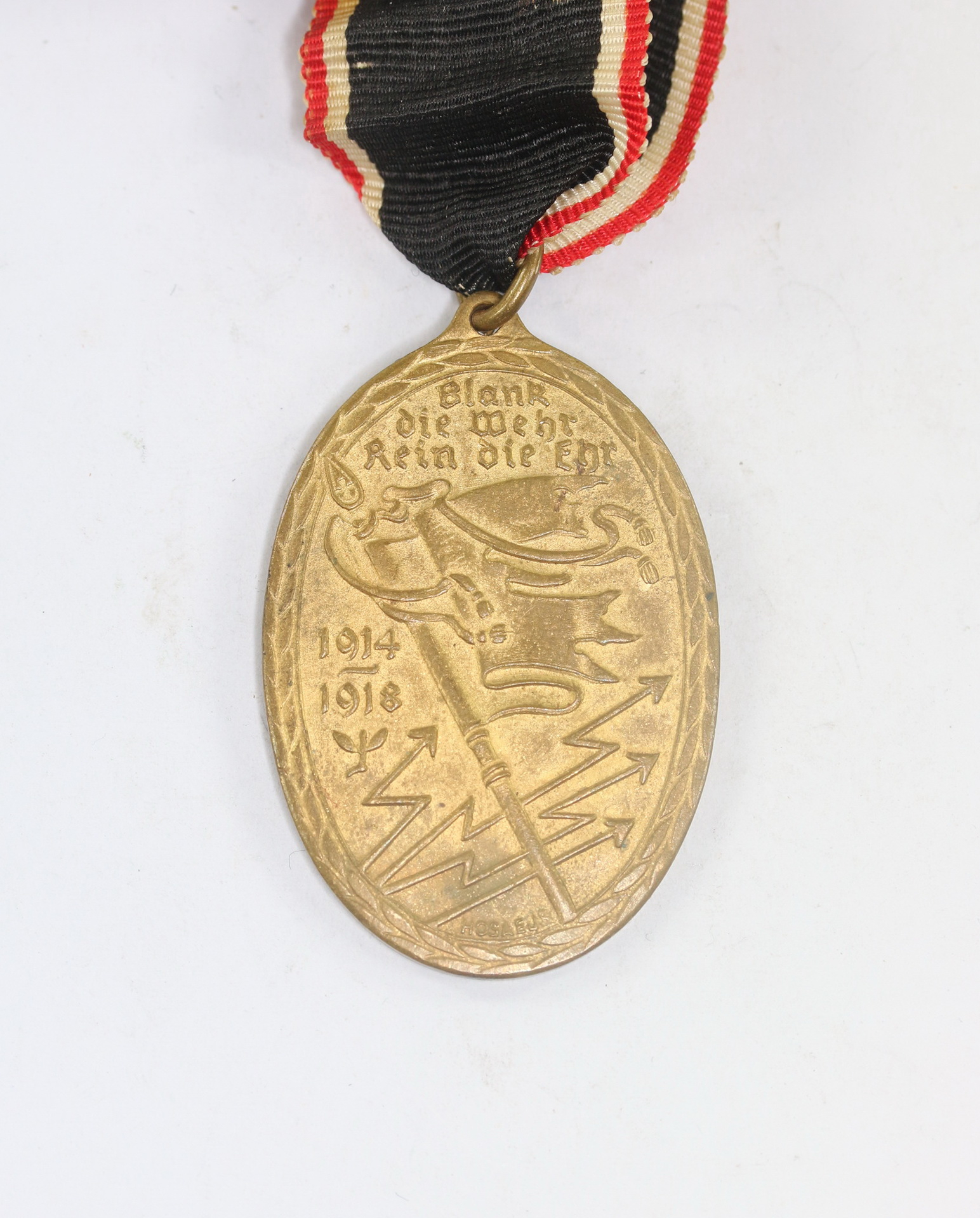 Kriegsdenkmünze - Kyffhäuser Medaille - Blank die Wehr-rein die Ehr 1914-1918 – Bild 1