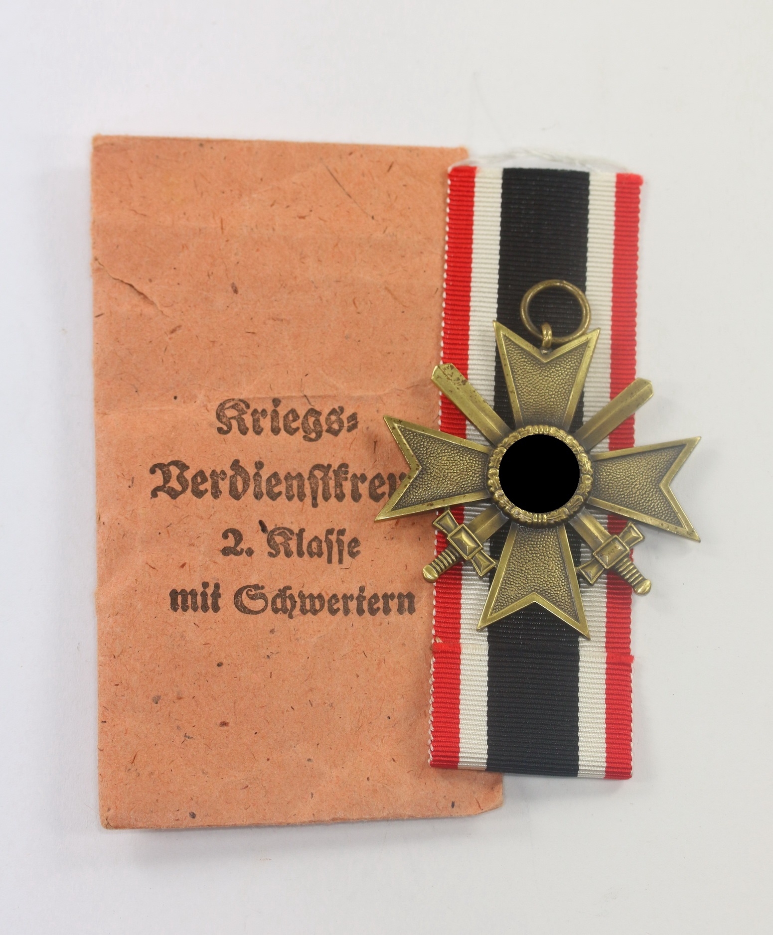  Kriegsverdienstkreuz 2. Klasse mit Schwertern, in Verleihungstüte Frank & Reif Stuttgart – Bild 1