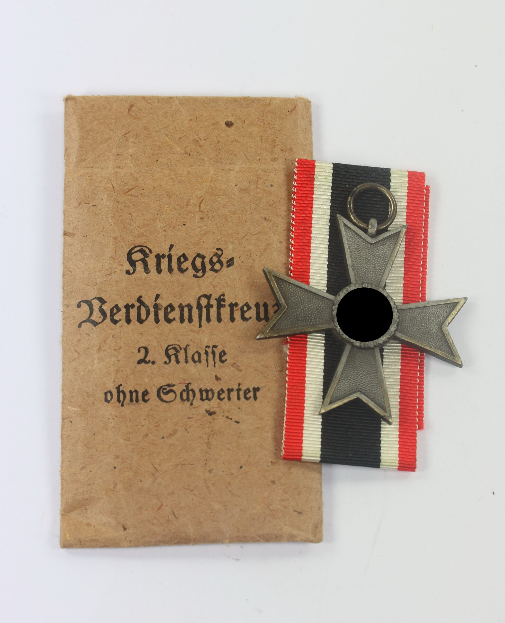 Kriegsverdienstkreuz 2. Klasse (ohne Schwerter), in Verleihungstüte Ferdinand Hoffstätter Bonn – Bild 1