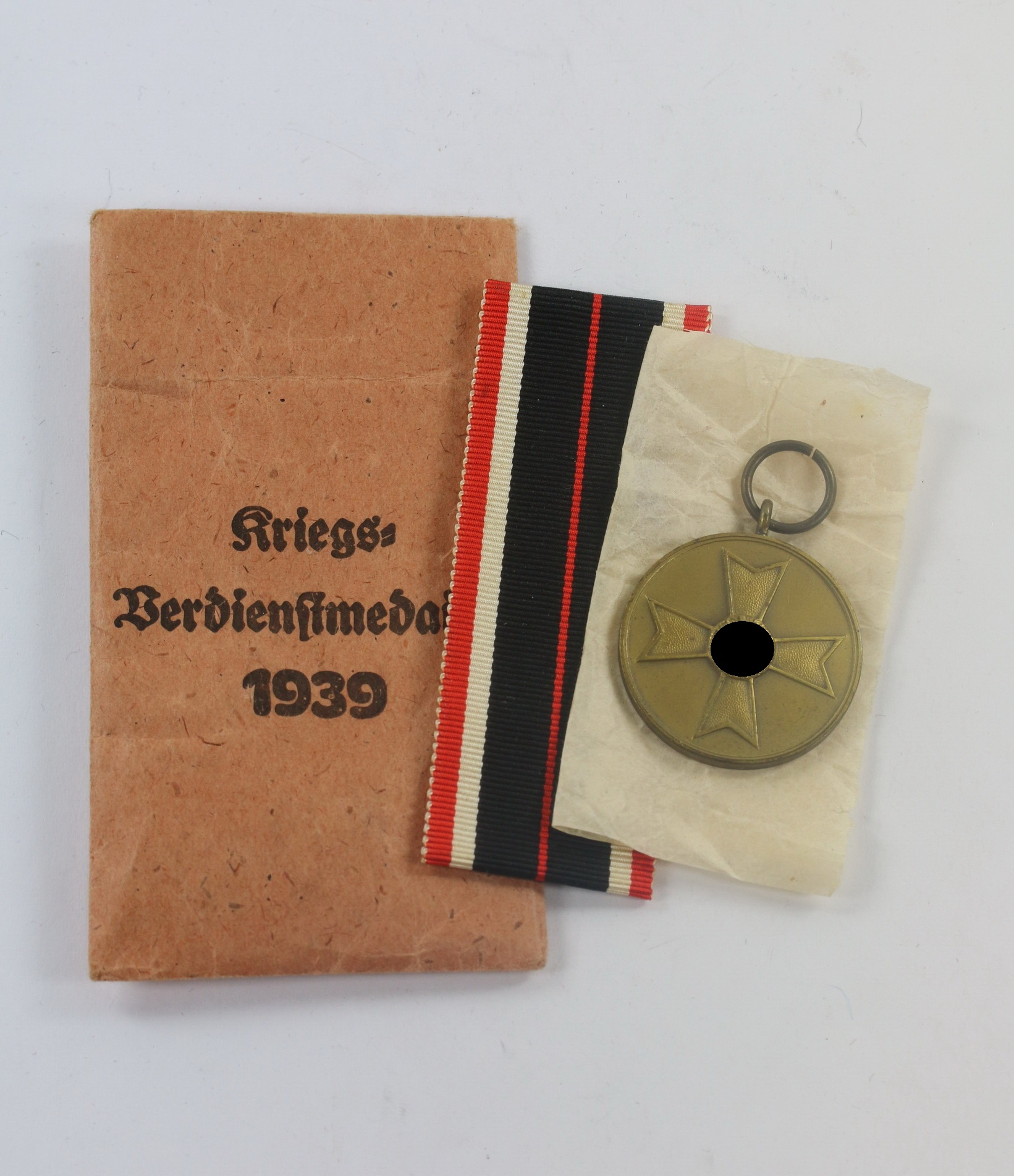 kriegsverdienstmedaille_in_verleihungst_te_gottl Kriegsverdienstmedaille, in Verleihungstüte Gottl. Fr. Keck & Sohn Pforzheim – Bild 1