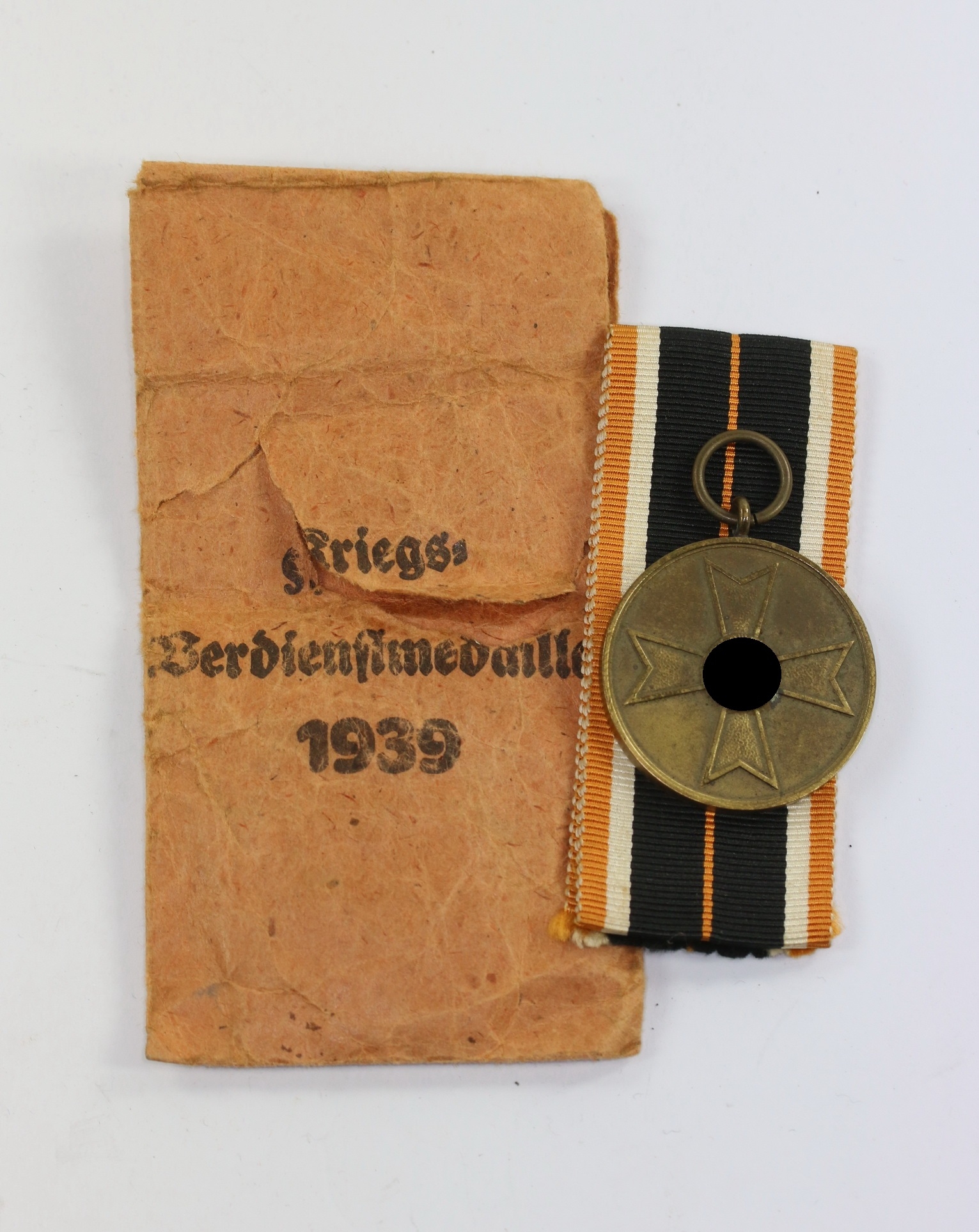 kriegsverdienstmedaille_in_verleihungst_te_klein_quenzer_1__1 Kriegsverdienstmedaille, in Verleihungstüte, Klein & Quenzer – Bild 1