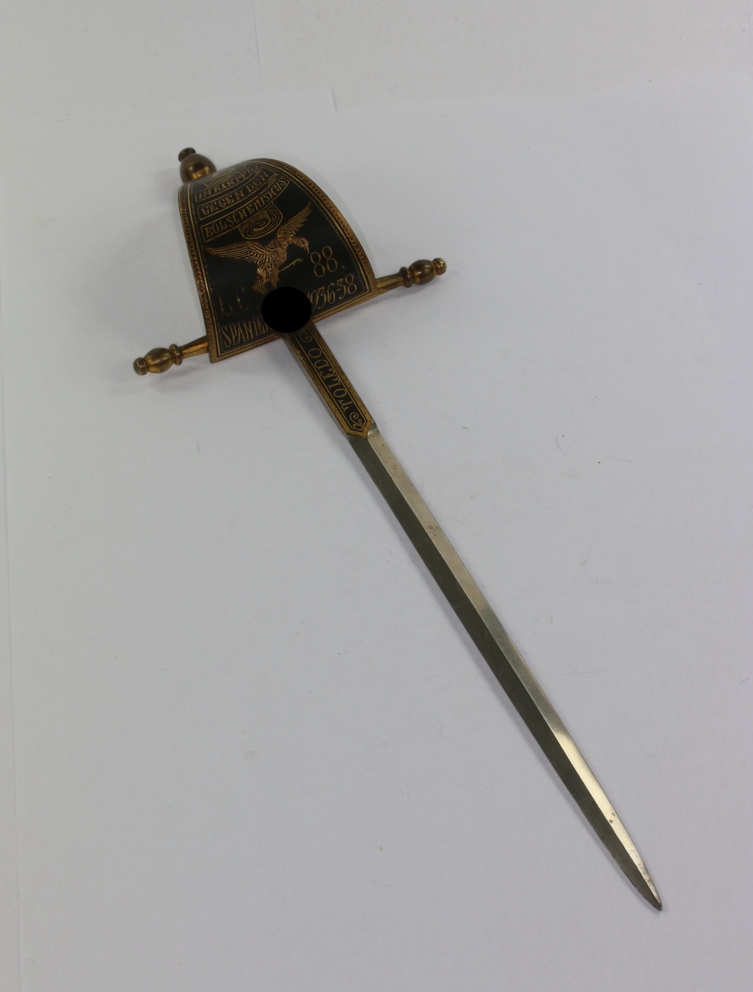  Legion Condor, Miniatur Dolch / Brieföffner - Im Kampf gegen den Bolschiewismus Spanien 1936 -38 – Bild 1