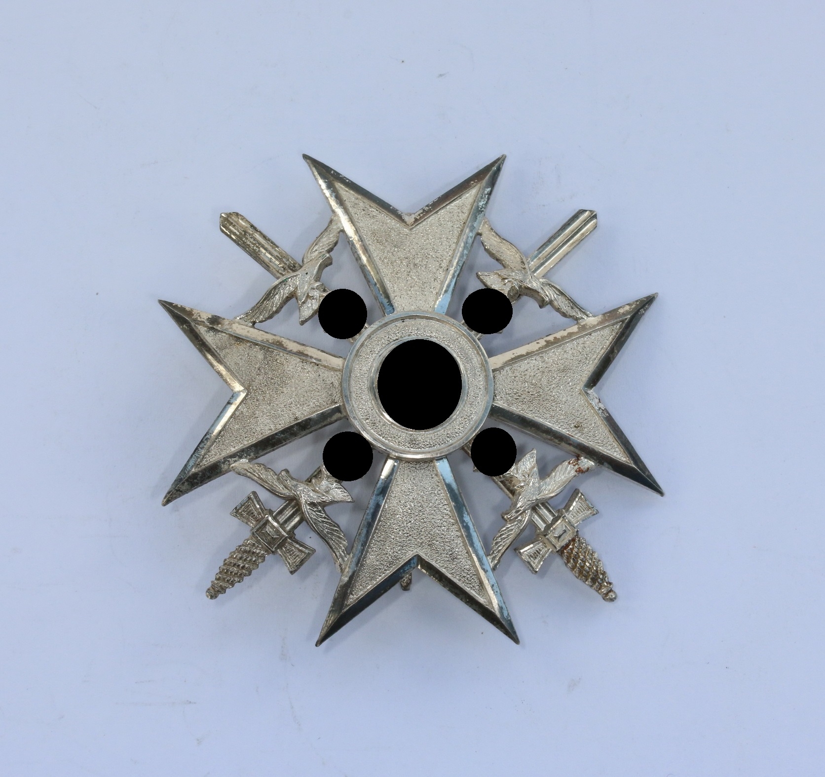 Legion Condor, Spanienkreuz in Silber mit Schwertern, 835 Wilhelm Deumer – Bild 1
