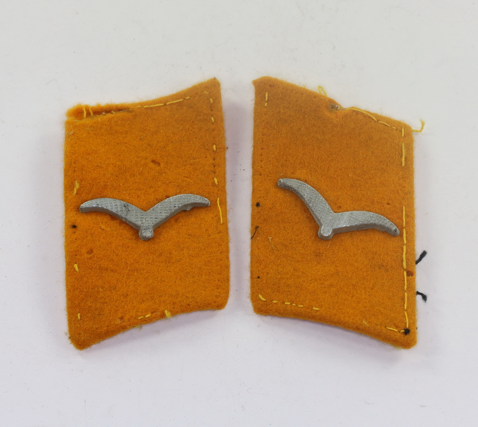 Luftwaffe, Paar Kragenspiegel für einen Flieger / Fallschirmjäger  – Bild 1