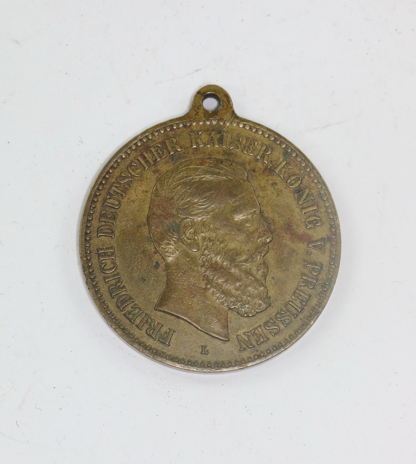 Medaille, Friedrich Deutscher Kaiser König v Preussen - Lerne leiden ohne zu klagen 18.Oktober 1831 - 15.Juni 1888 – Bild 1