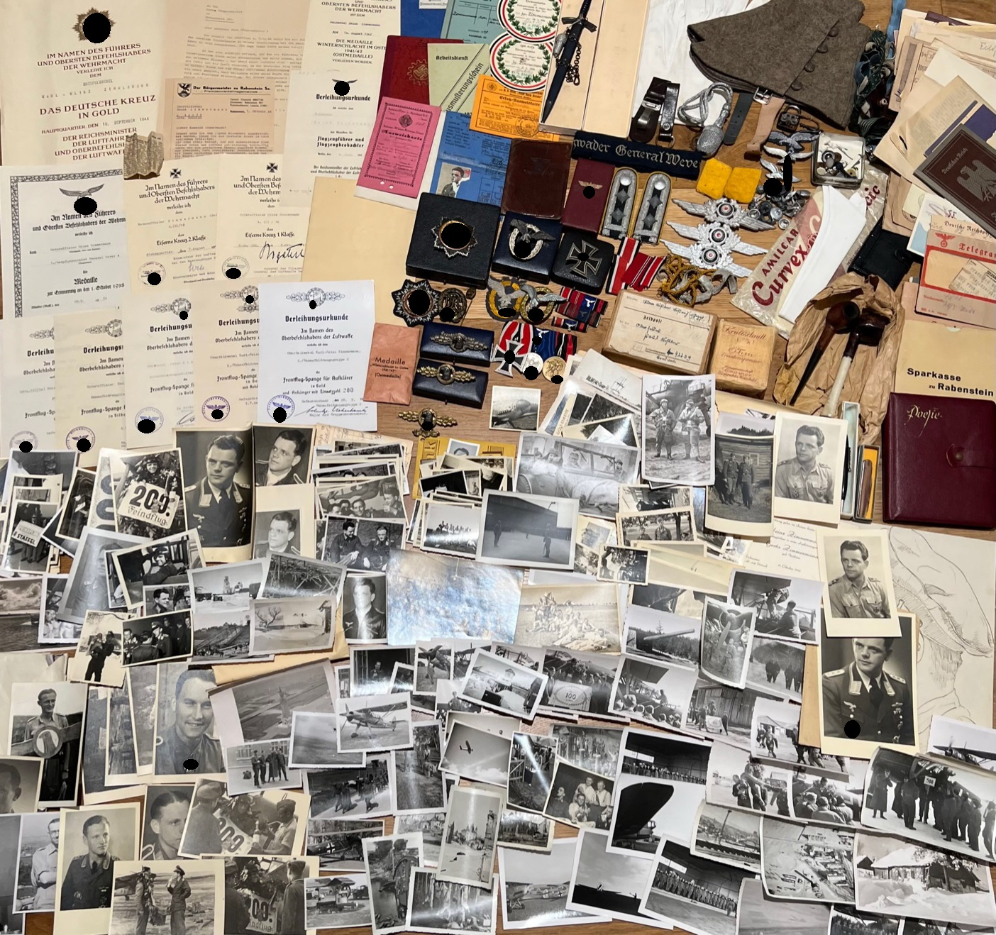 nachlass_deutsches_kreuz_in_gold_oberfeldwebel_karlheinz_zimmermann_kampfgeschwader_general_wever_nahaufkl_rungsgruppe_2_3 Nachlass Deutsches Kreuz in Gold Oberfeldwebel Karl-Heinz Zimmermann Kampfgeschwader General Wever / Nahaufklärungsgruppe 2 – Bild 1