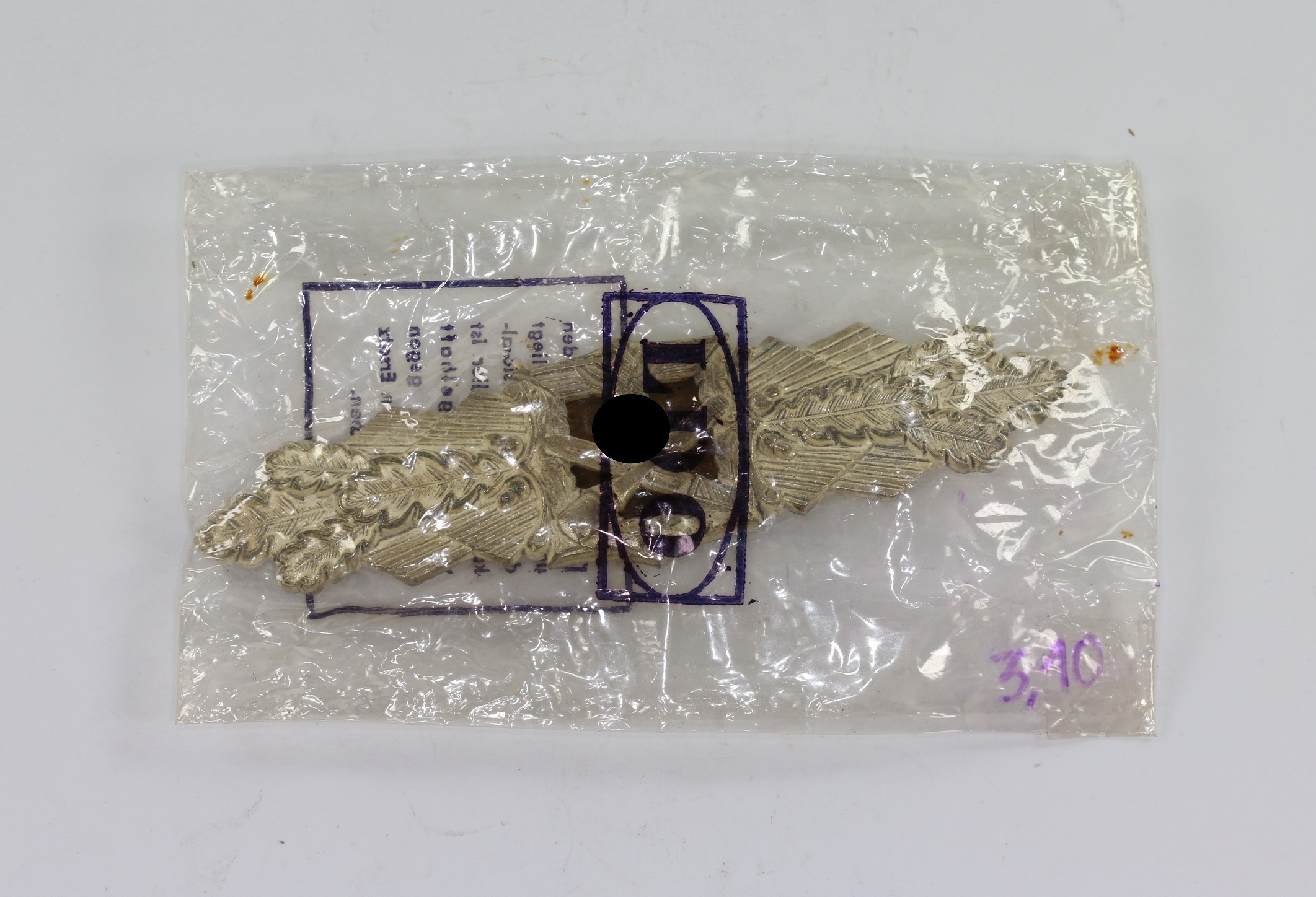 nahkampfspange_in_silber_hersteller_gwl_in_ldo_cellophan_t_te_1__1 Nahkampfspange in Silber, Hst. GWL, in LDO Cellophan Tüte – Bild 1