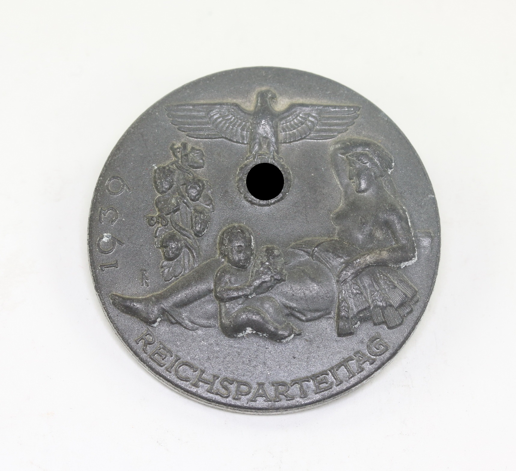 NSDAP, Abzeichen Reichsparteitag 1939, Hst. Werner Redo Saarlautern RZM M9/56 – Bild 1