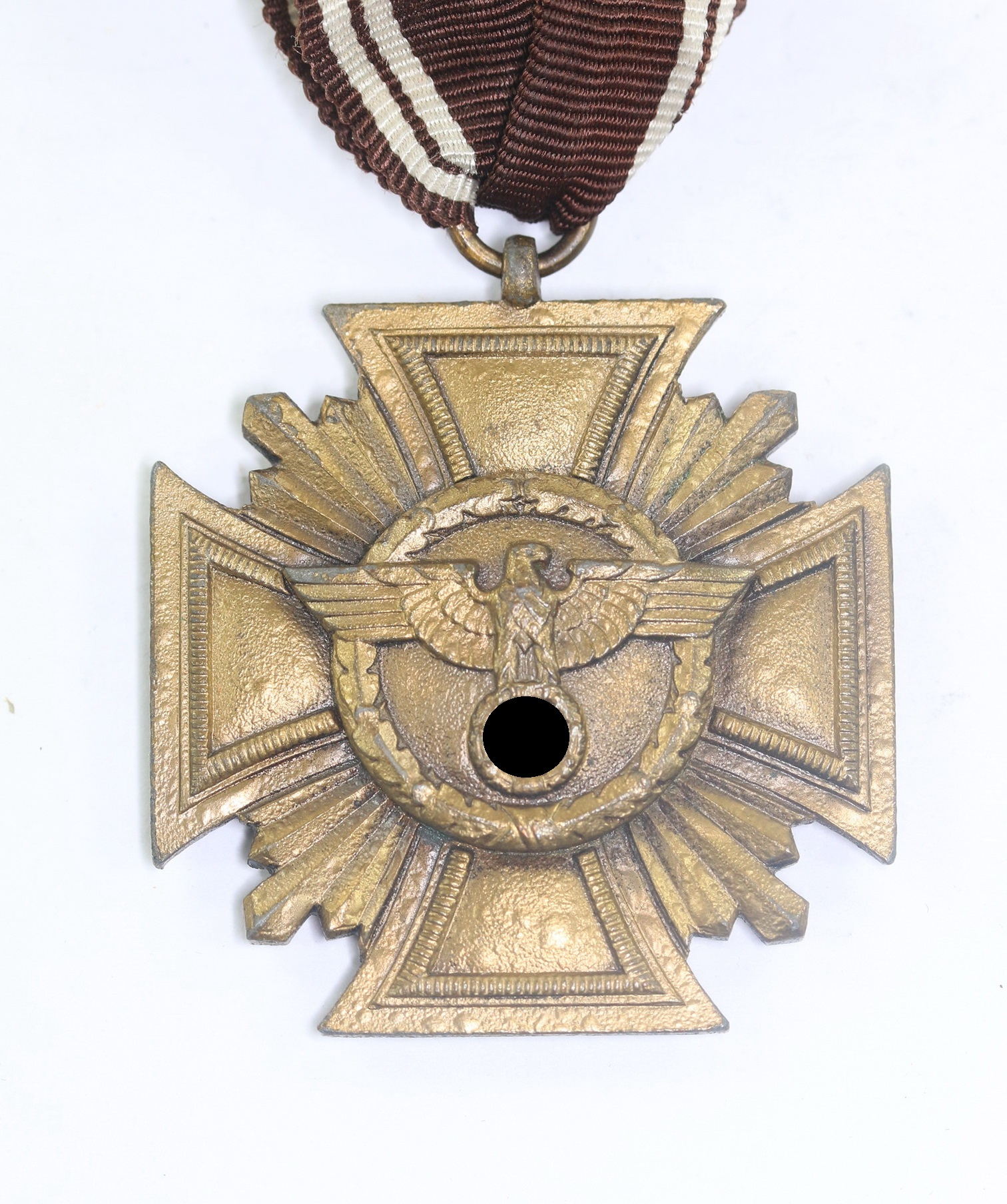 nsdap_dienstauszeichnung_in_bronze_massive_ausf_hrung_zink_1__1 NSDAP Dienstauszeichnung in Bronze, massive Ausführung (Zink) – Bild 1