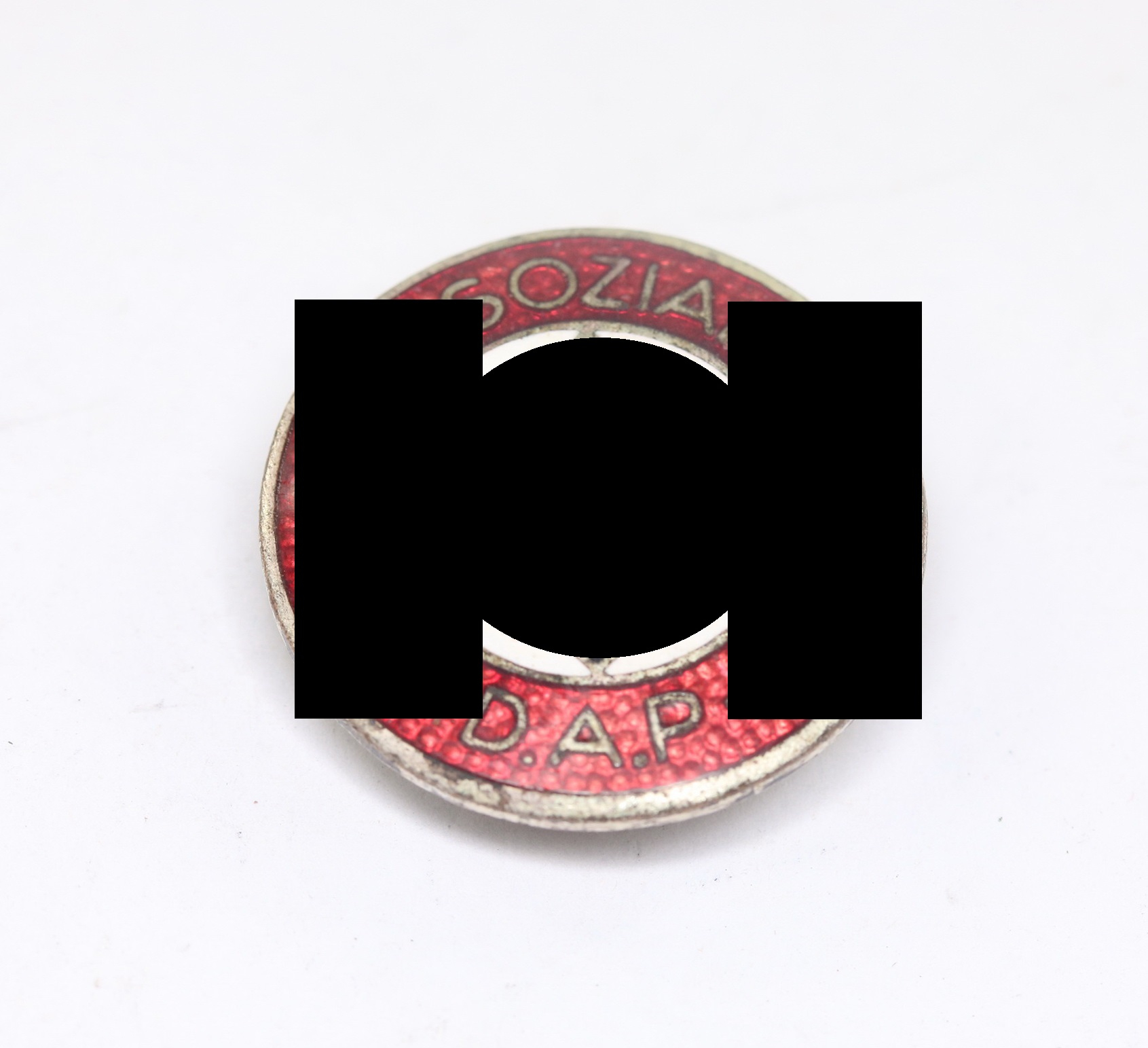 nsdap_parteiabzeichen_hst NSDAP Parteiabzeichen, Hst. RZM M1/37, (Julius Bauer Sohn, ZeIla-Mehlis) Knopfloch Variante – Bild 1