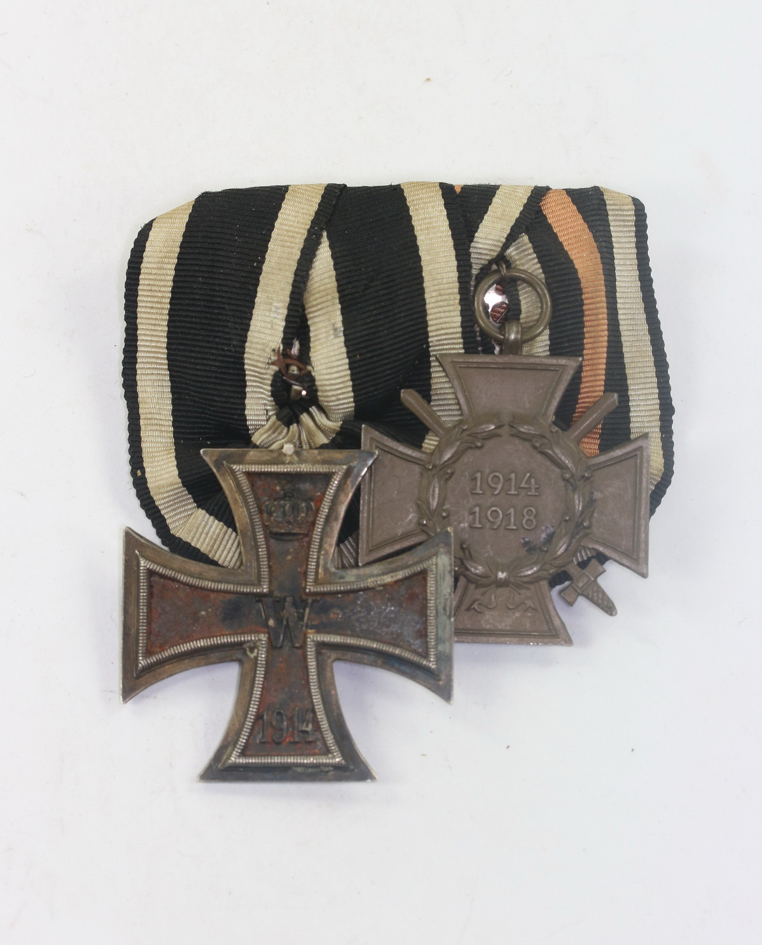 Ordenschnalle 2X, EK-2 1914, Ehrenkreuz für Frontkämpfer – Bild 1