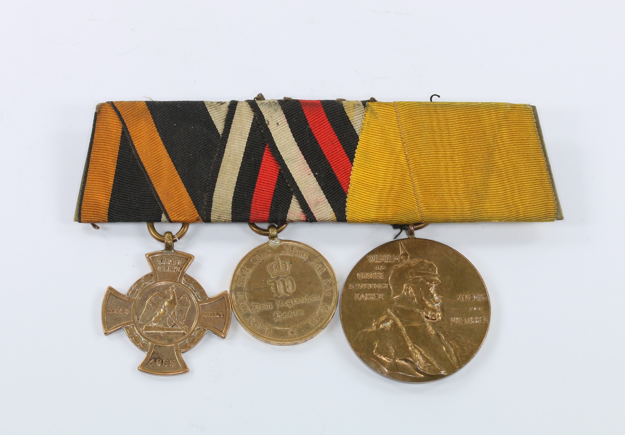 ordenschnalle_3x_1866_1870_1_ Ordenschnalle 3X, 1866, 1870 – Bild 1