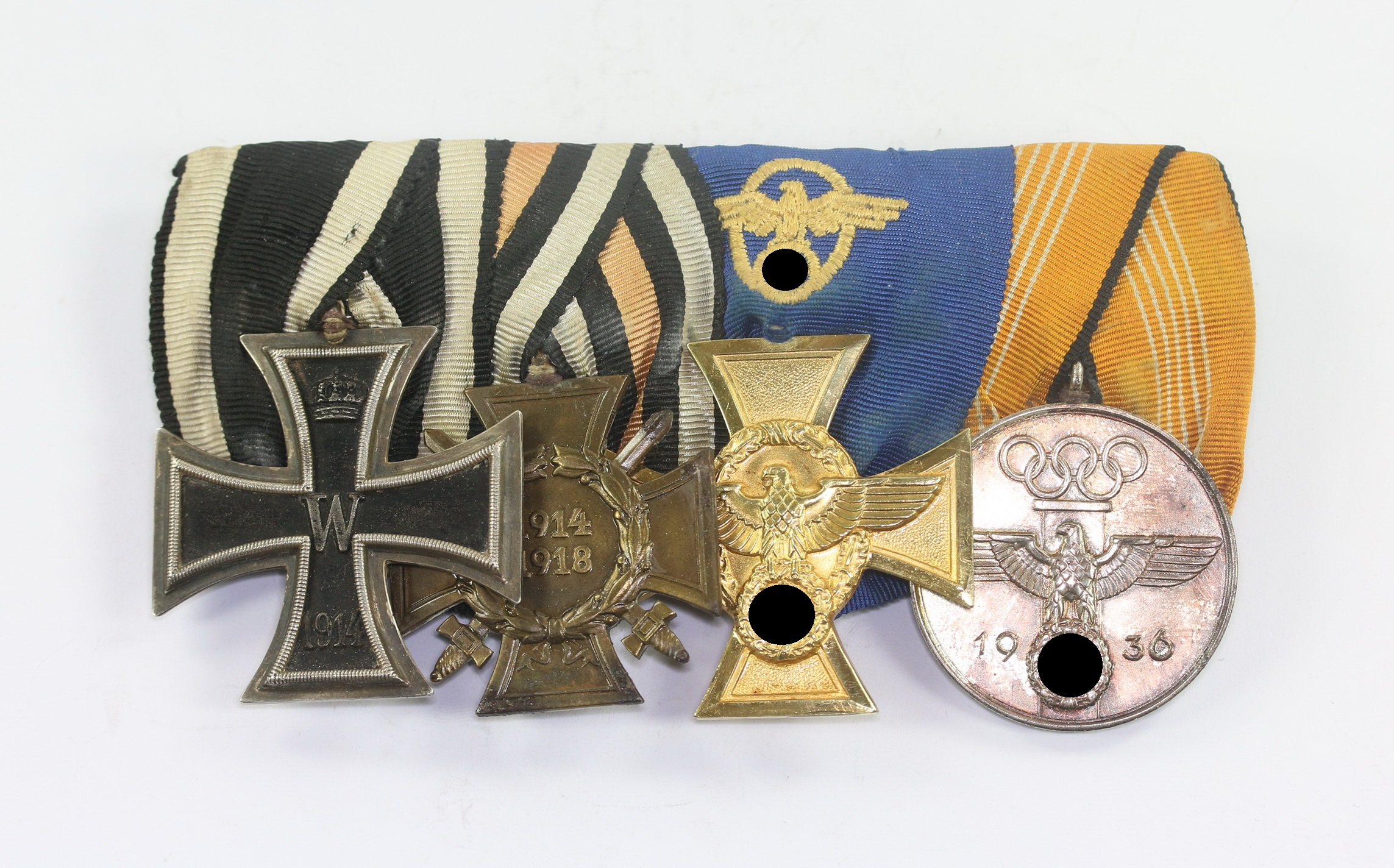 ordenschnalle_4x_polizei_olympia_1__1 Ordenschnalle 4X (Polizei, Olympia) – Bild 1