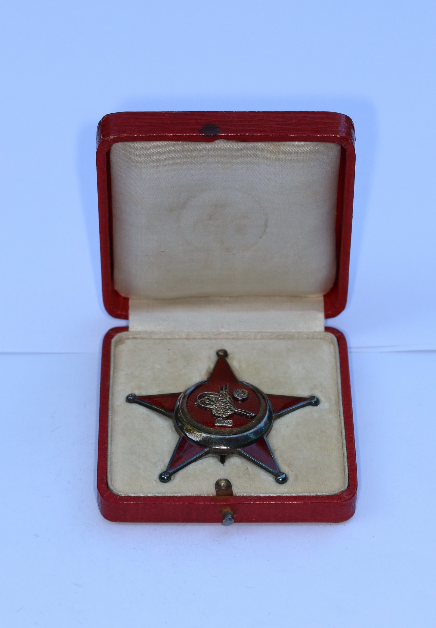 osmanisches_reich_eisernes_halbmond_stern_von_gallipoli_b Osmanisches Reich, Eisernes Halbmond (Stern von Gallipoli), B.H. Mayer Silber, im Etui – Bild 1