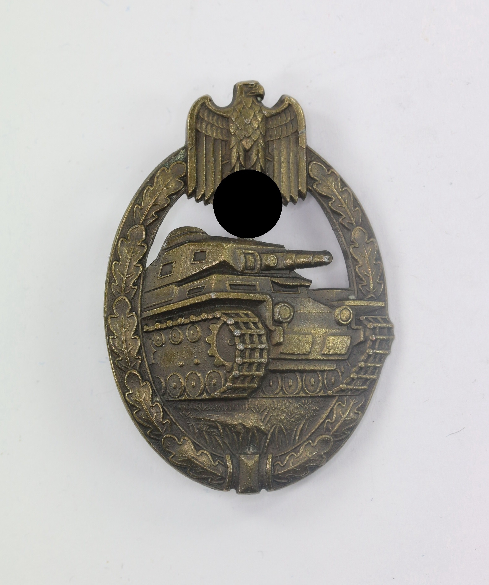 Panzerkampfabzeichen in Bronze, Fritz Zimmermann, Stuttgart, Typ B – Bild 1