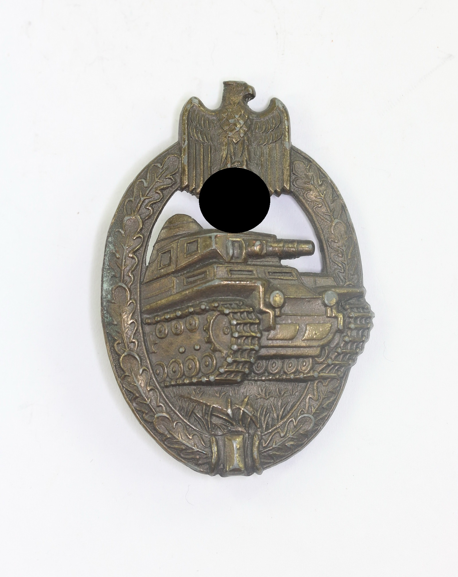 Panzerkampfabzeichen in Bronze, Hst. .A.S. (Adolf Scholze, Grünwald an der Neiße) – Bild 1